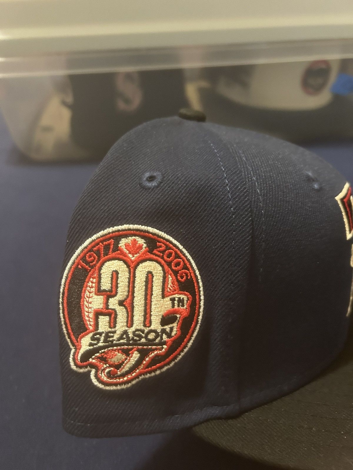 New Era Navy/black/red Toronto Blue Jays New Era Fitted Hat Size 7 Size ONE SIZE - 2 Thumbnail
