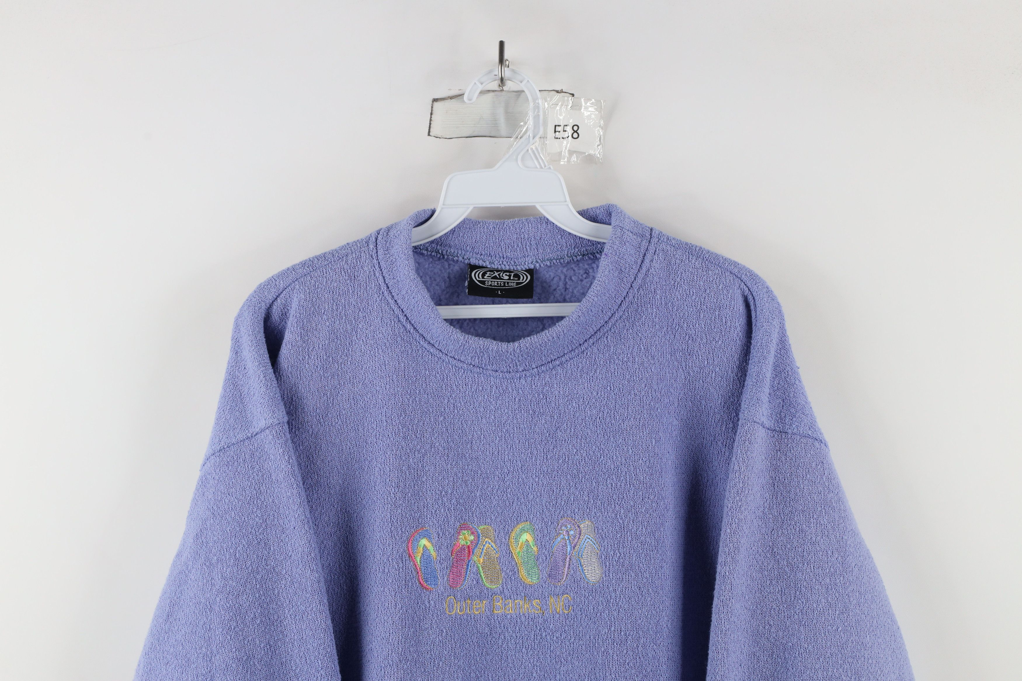 Vintage Vintage 90s Streetwear Flip Flops Terry Cloth Sweatshirt USA Size L / US 10 / IT 46 - 2 Thumbnail