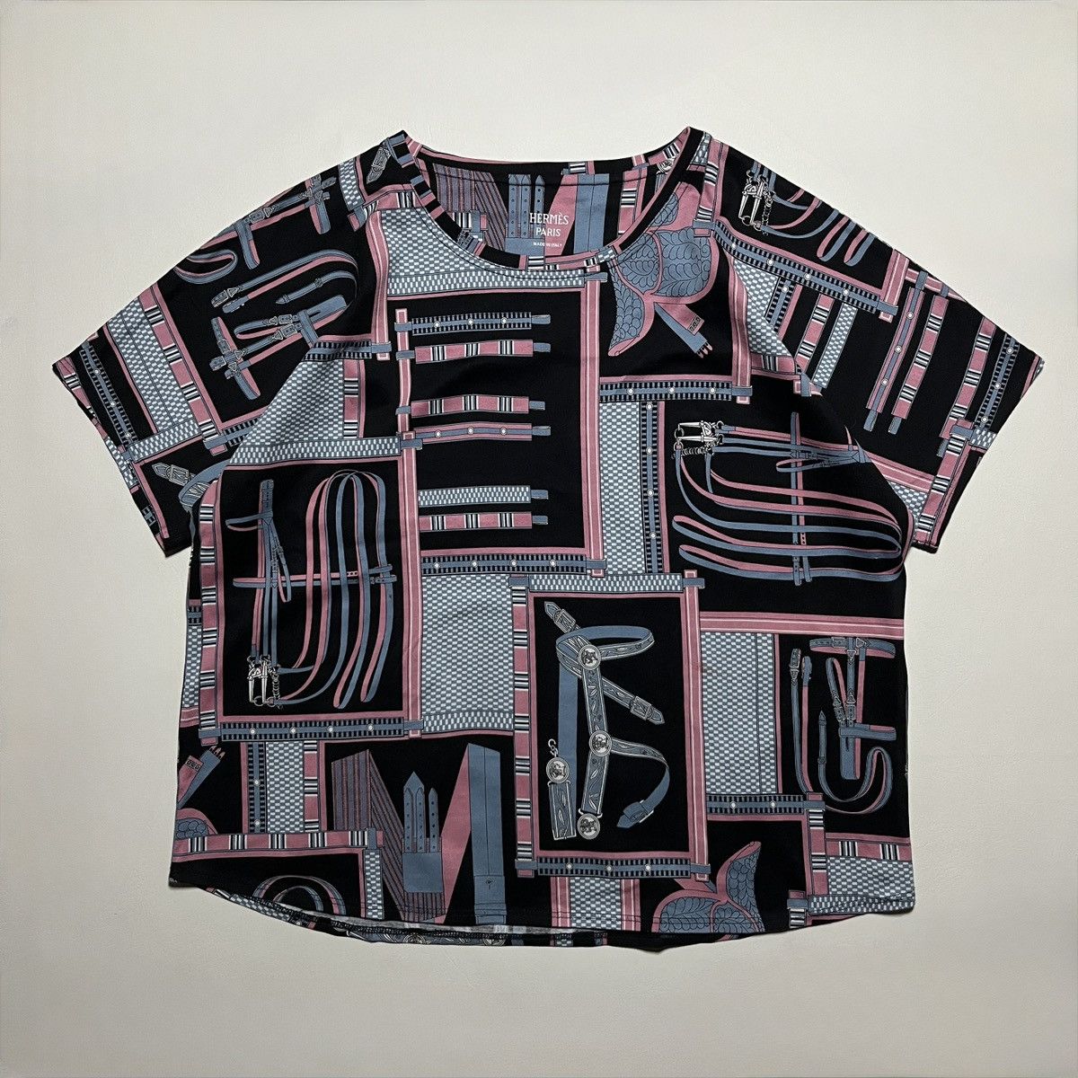Hermes Hermes Lettres Equestres Crop Shirt Size XS / US 0-2 / IT 36-38 - 1 Thumbnail