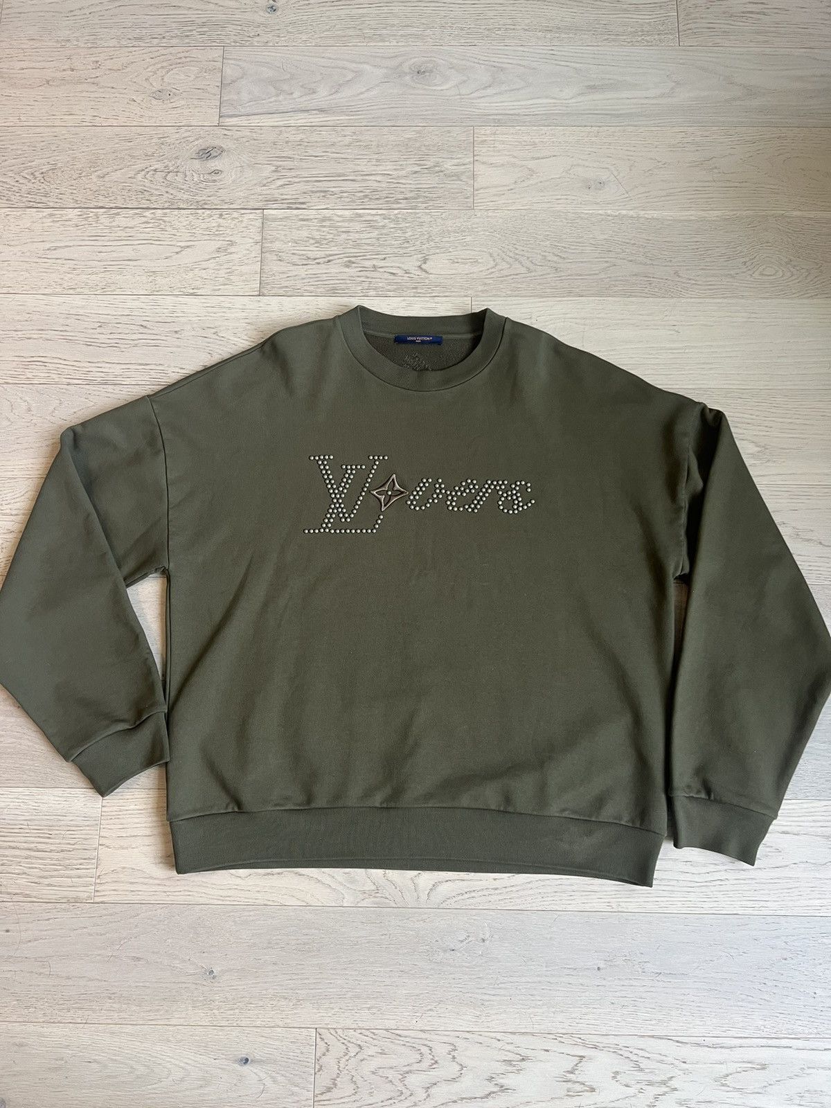 Louis Vuitton Louis Vuitton 'Lovers' Olive Green Crewneck Size US XXL / EU 58 / 5 - 1 Thumbnail