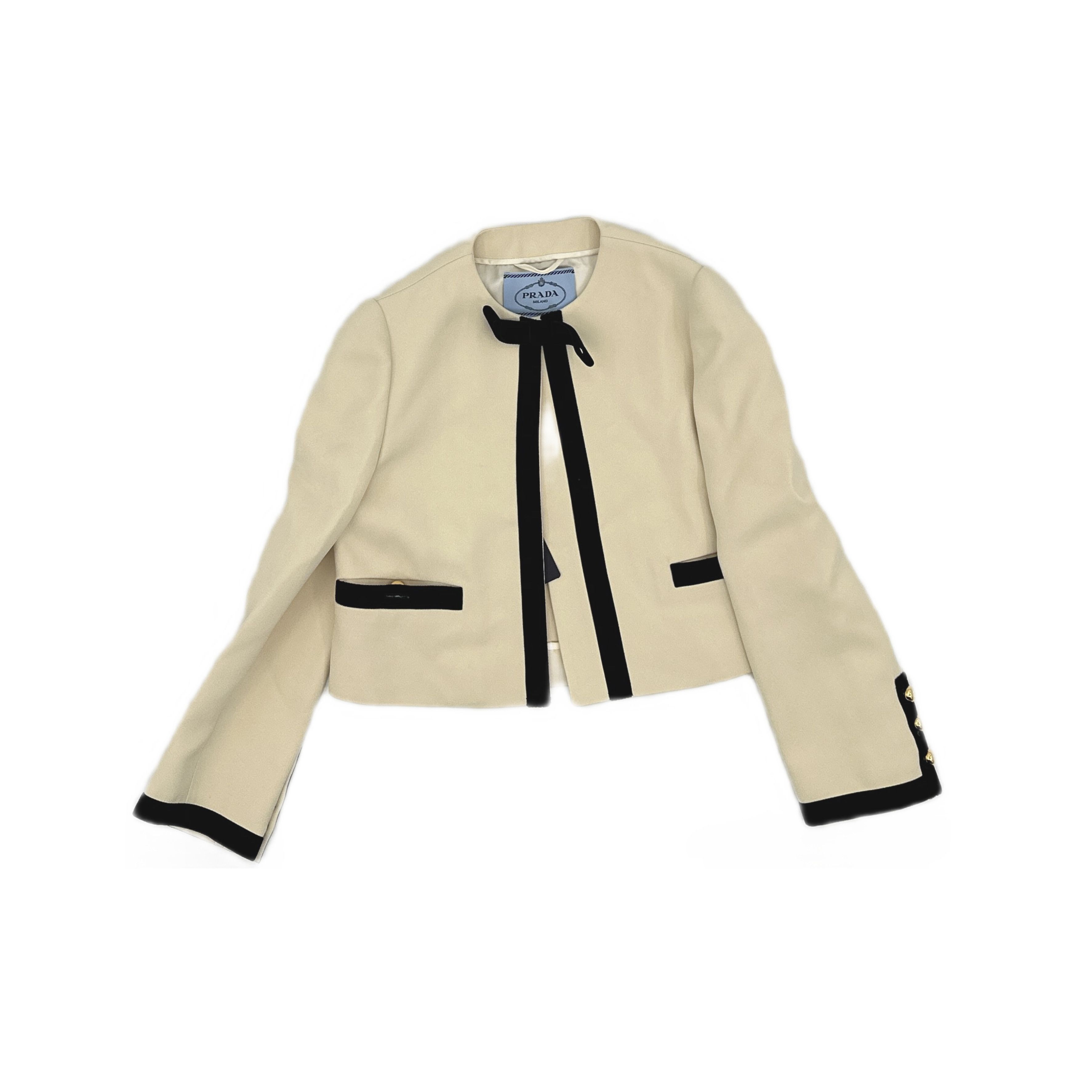 Prada Prada Bow Trim Jacket Size 36 Size XS / US 0-2 / IT 36-38 - 1 Thumbnail