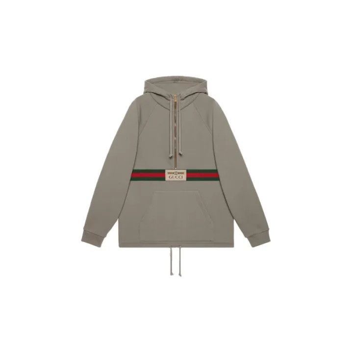 Gucci Logo Half-Zip Hoodie for Women-2507