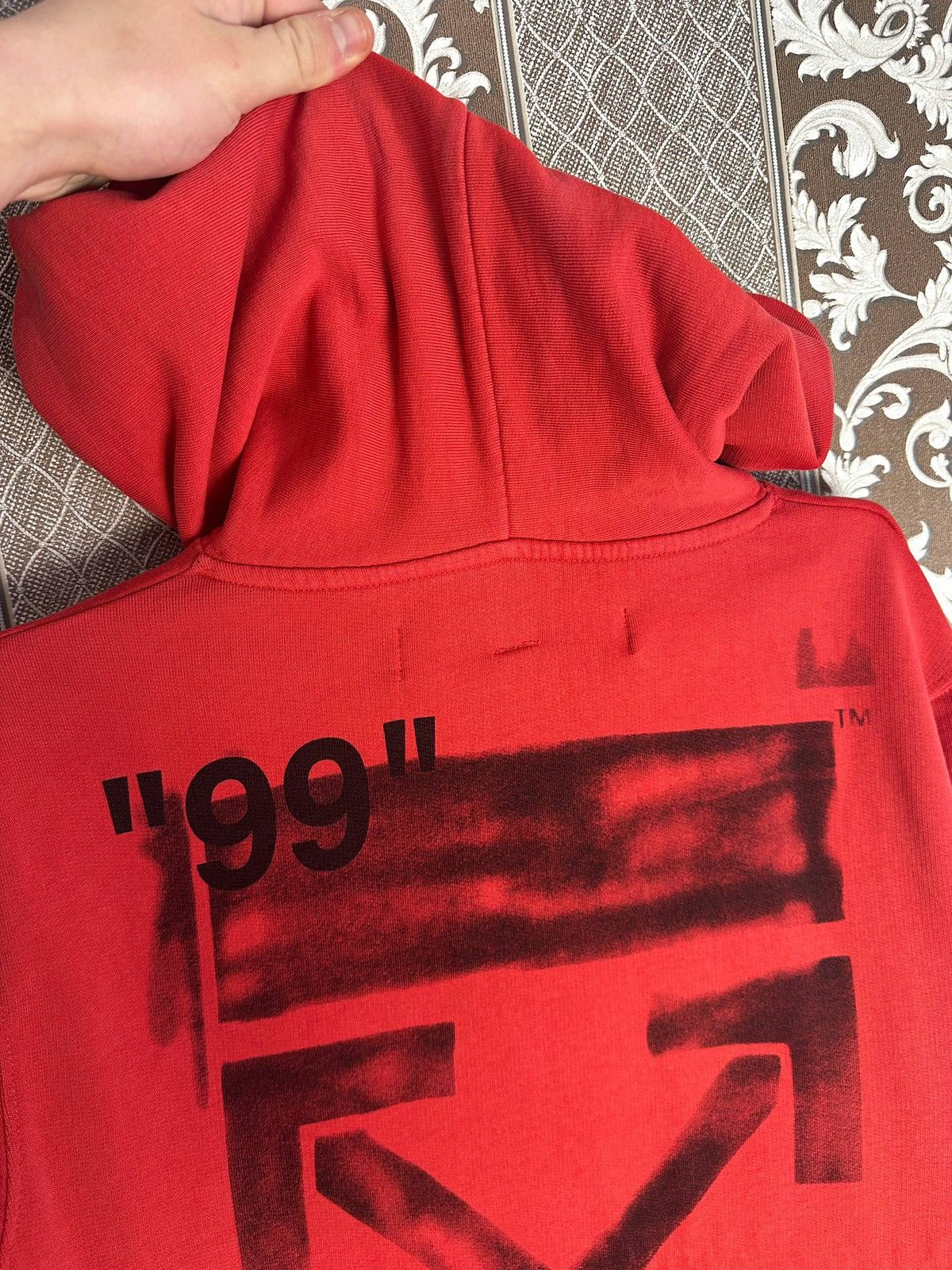 Off-White Off-White Red Spray Hoodie Virgil Abloh Portugal Size US M / EU 48-50 / 2 - 5 Thumbnail