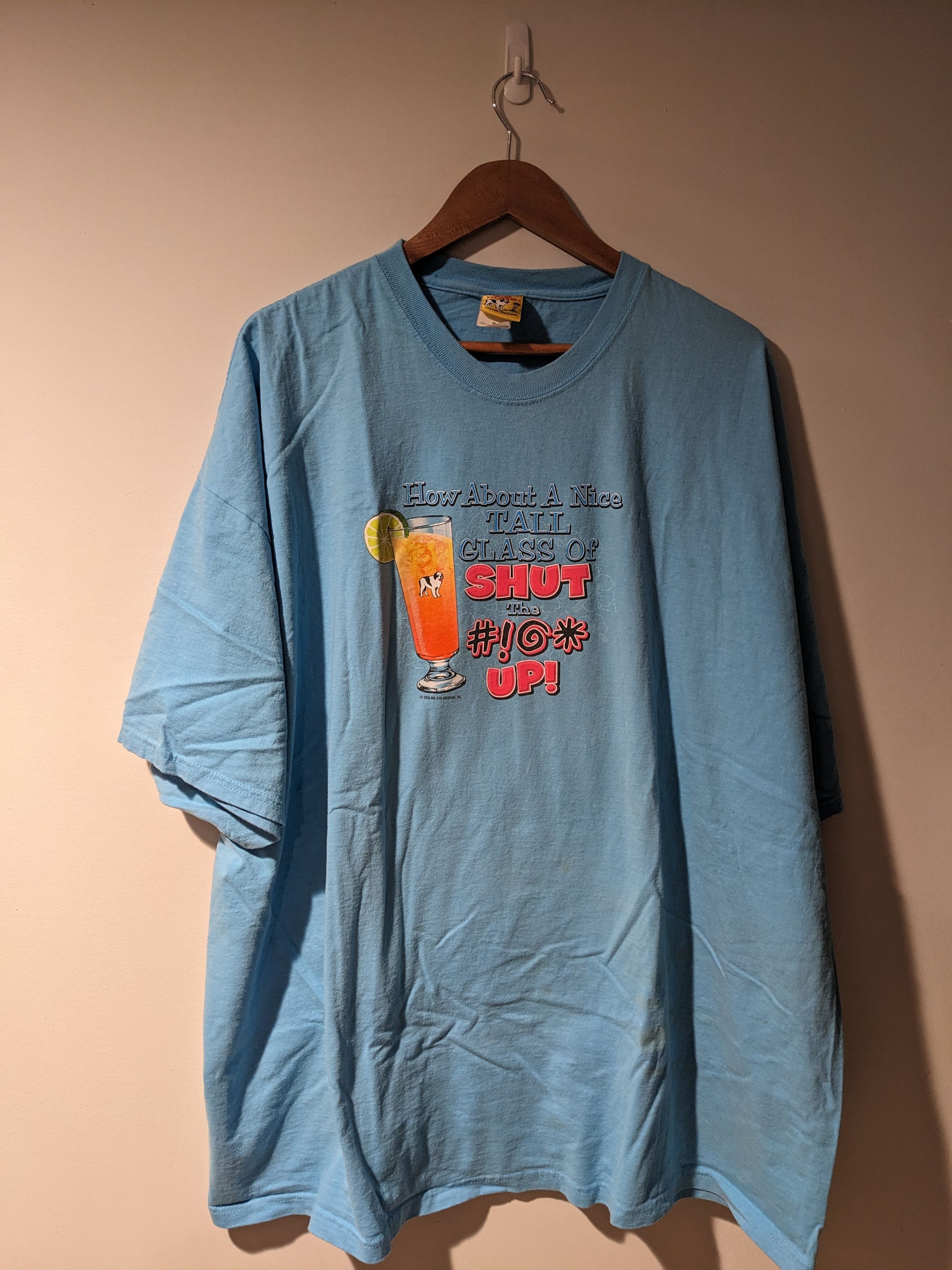 Big Dogs × Vintage Vintage 2006 Big Dogs How About a Nice Tall Glass T-Shirt Size US XXL / EU 58 / 5 - 1 Thumbnail