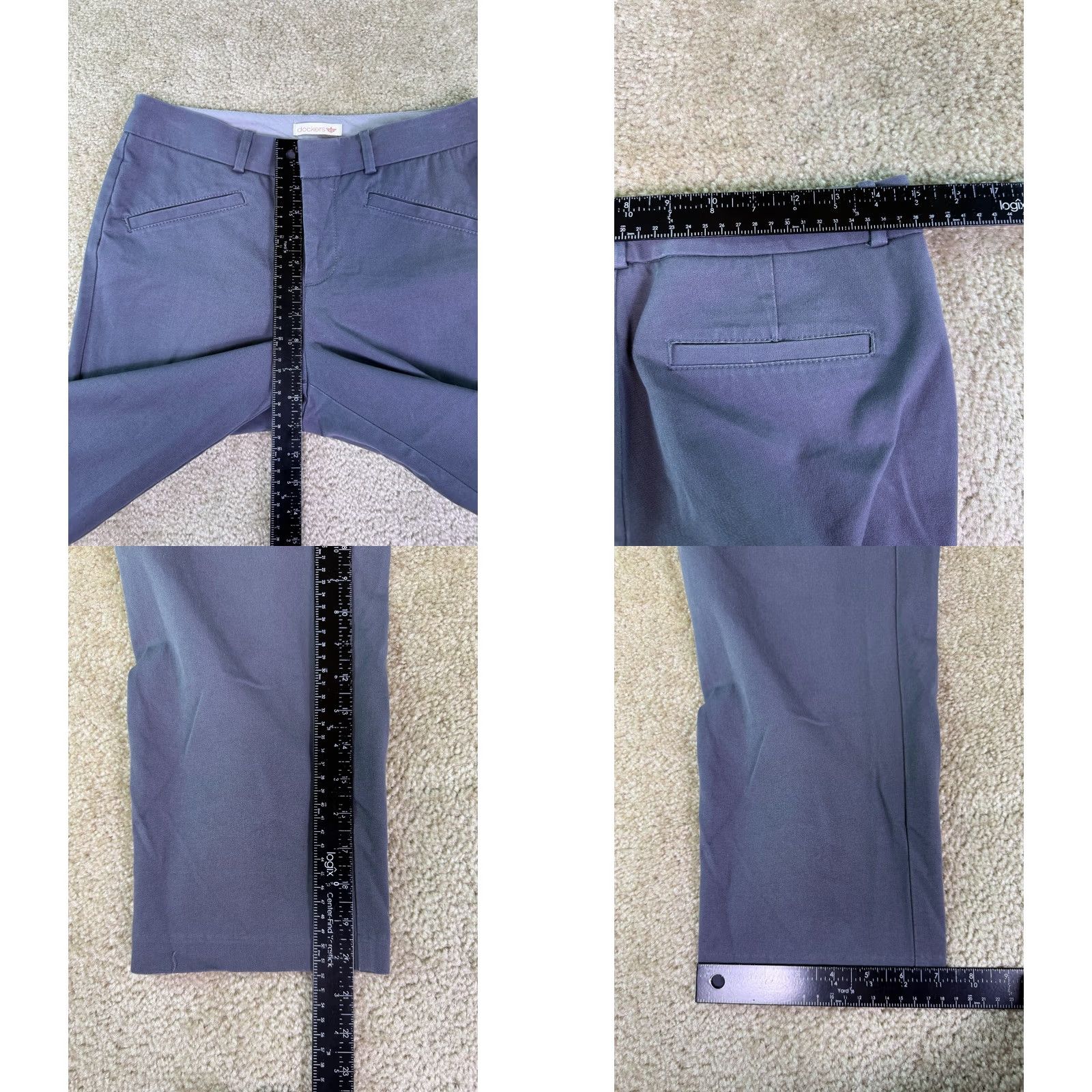 Dockers DOCKERS Women’s Capri Pants Gray Size 4 Flat Front Mid Rise Size 27" / US 4 / IT 40 - 8 Thumbnail
