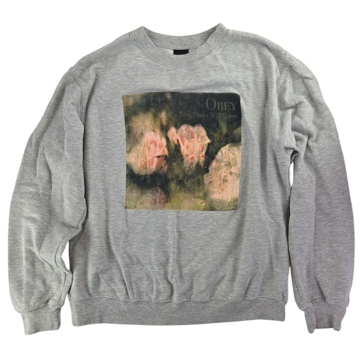 Obey Obey | New Times Will Come-Watercolor Effect-Sweatshirt| Med Size US M / EU 48-50 / 2 - 2 Thumbnail