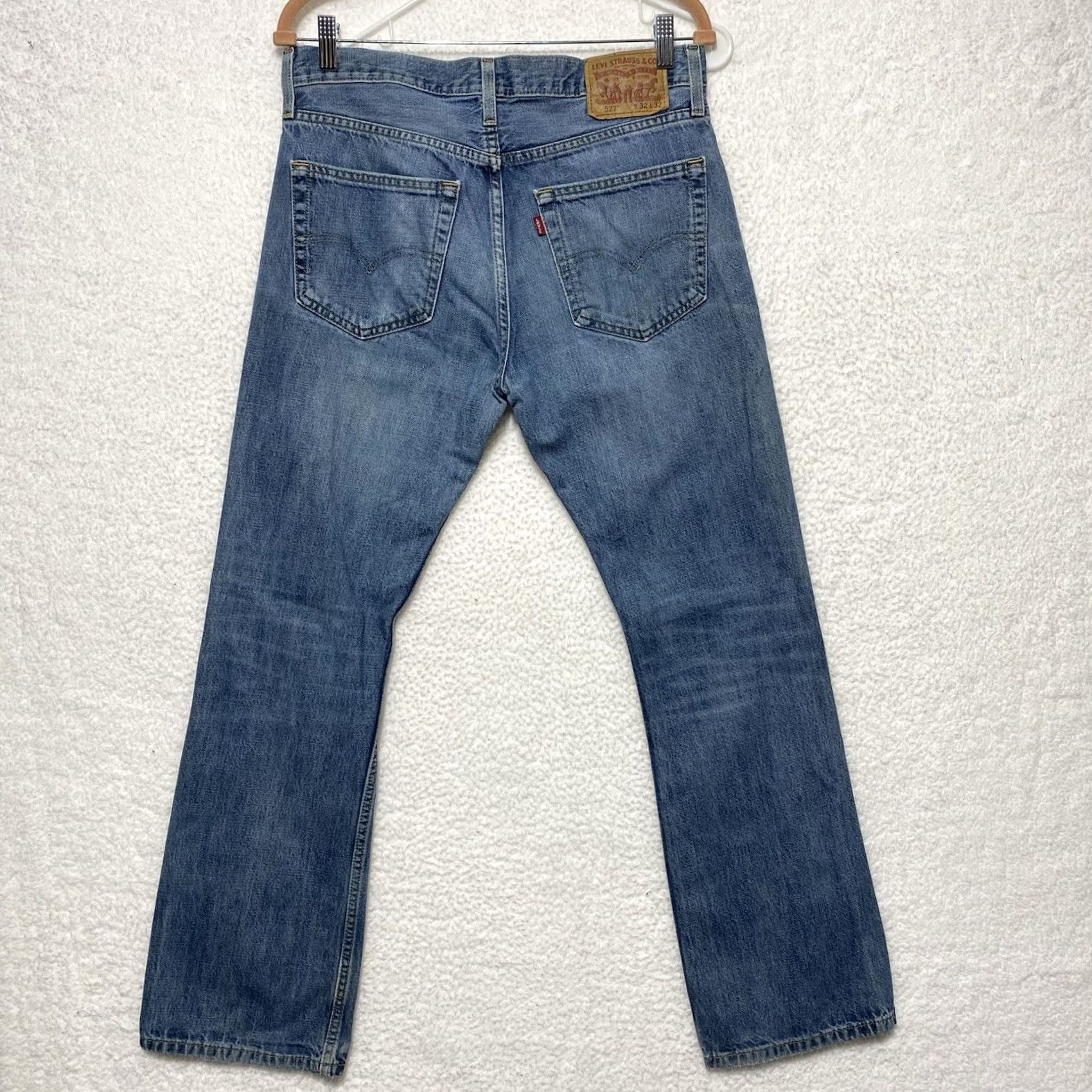 Levi's Levi's 527 Jeans Mens 32x32 Blue Medium Wash Bootcut 5-Pocket Denim Regular Waist 32 Inseam 30 Medium Rise Modern Western Style Size US 32 / EU 48 - 2 Thumbnail