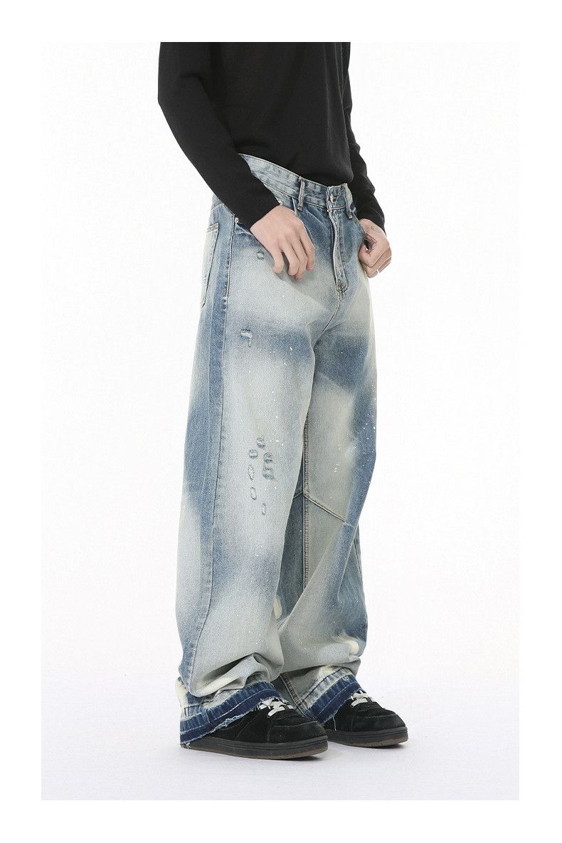 Japanese Brand High-street vibe splatter ink frayed distressed jeans Size US 32 / EU 48 - 4 Thumbnail