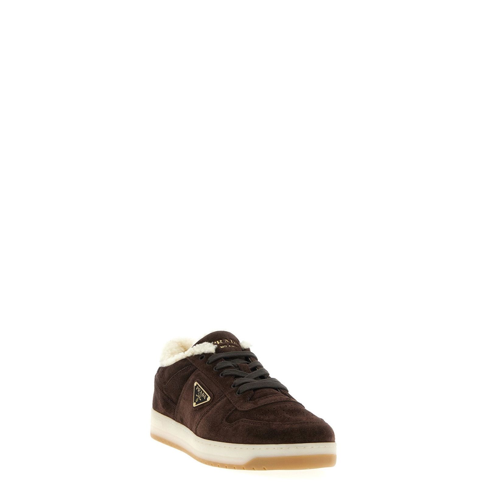 Prada PRADA Downtown Brown Shearling Suede Sneakers New/Authentic Size US 13 / EU 46 - 2 Thumbnail