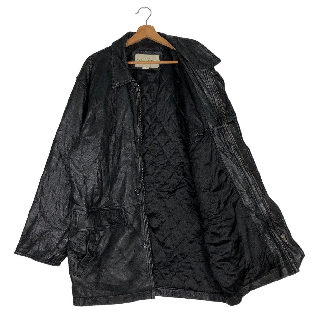 Japanese Brand 🔥90’s Vtg Lamb Leather Jacket Worker Paris Charley Bay Size US L / EU 52-54 / 3 - 9 Thumbnail