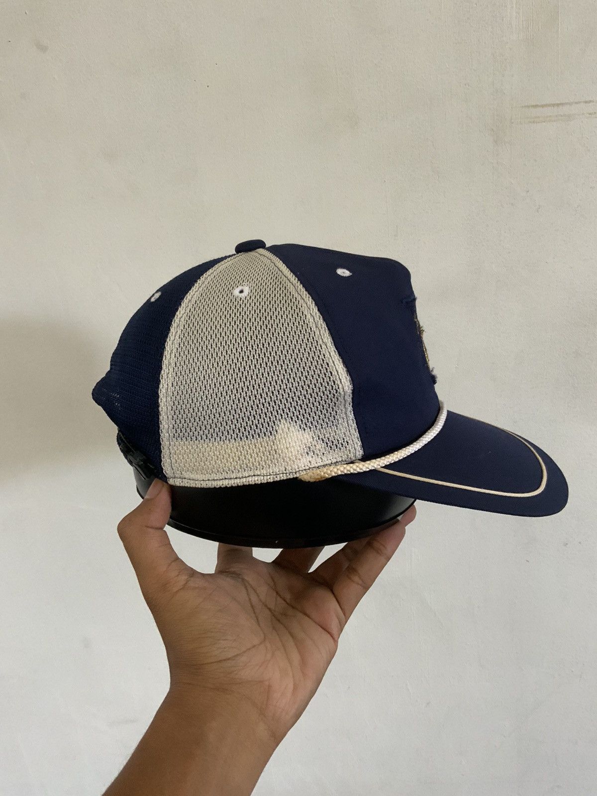Japanese Brand Vintage Indigo K.H.B.H Trucker Hat Size ONE SIZE - 5 Thumbnail