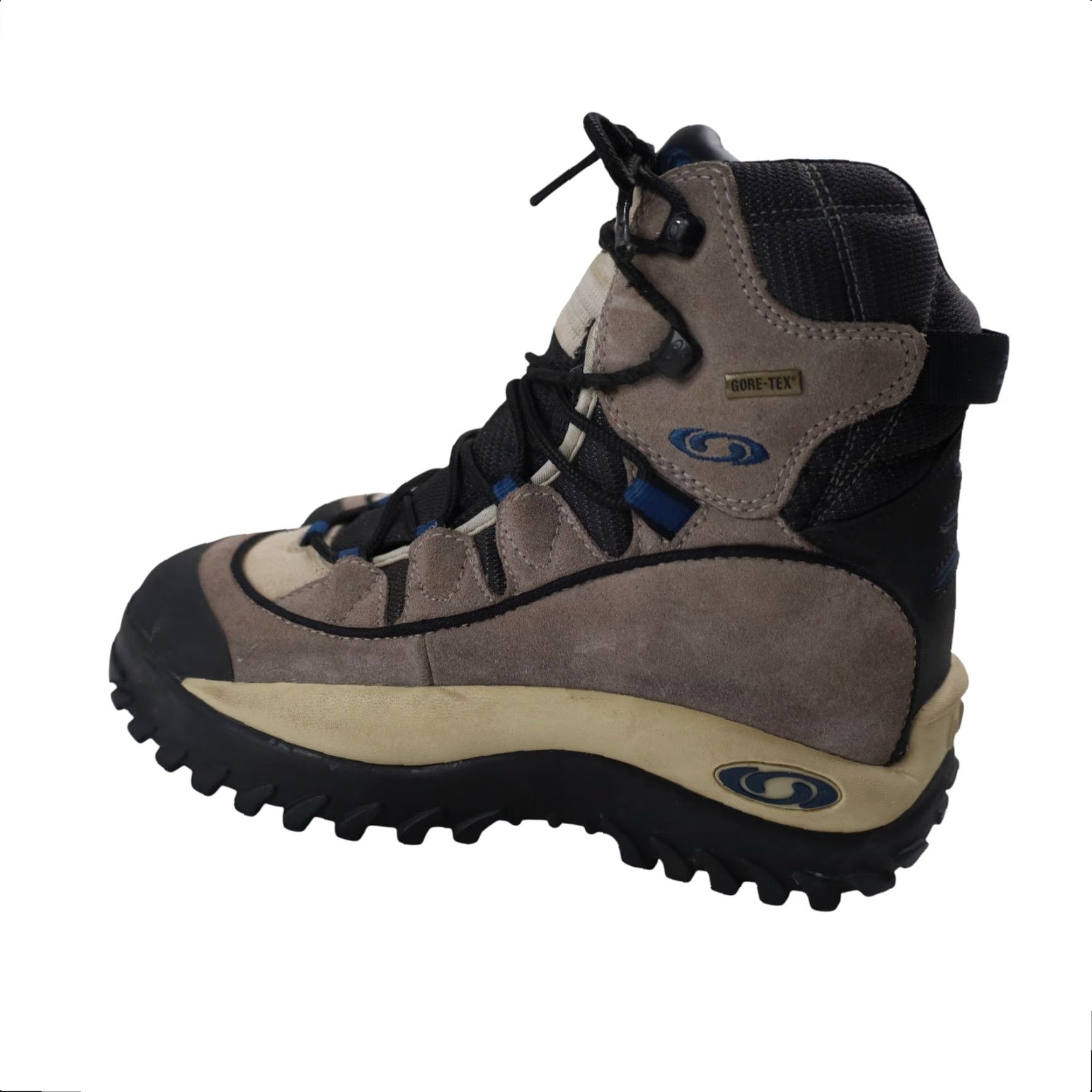 Salomon VINTAGE Salmon Goretex Contra Grip Boots Women 6 Tan Hiking Faux Leather 8/10 Salomon Size US 6 / IT 36 - 5 Thumbnail