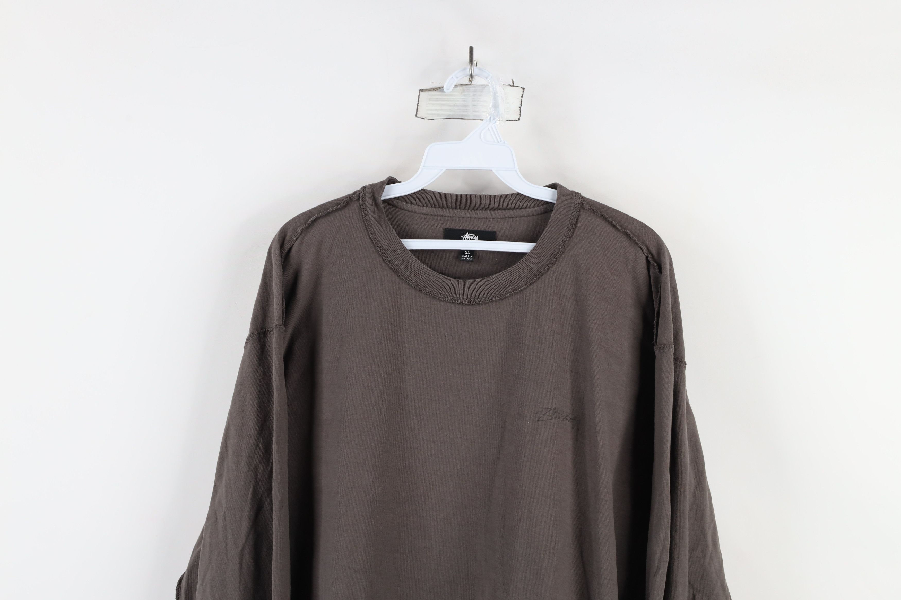 Stussy × Vintage Vintage Stussy Out Inside Out Long Sleeve T-Shirt Gray Size US XL / EU 56 / 4 - 2 Thumbnail