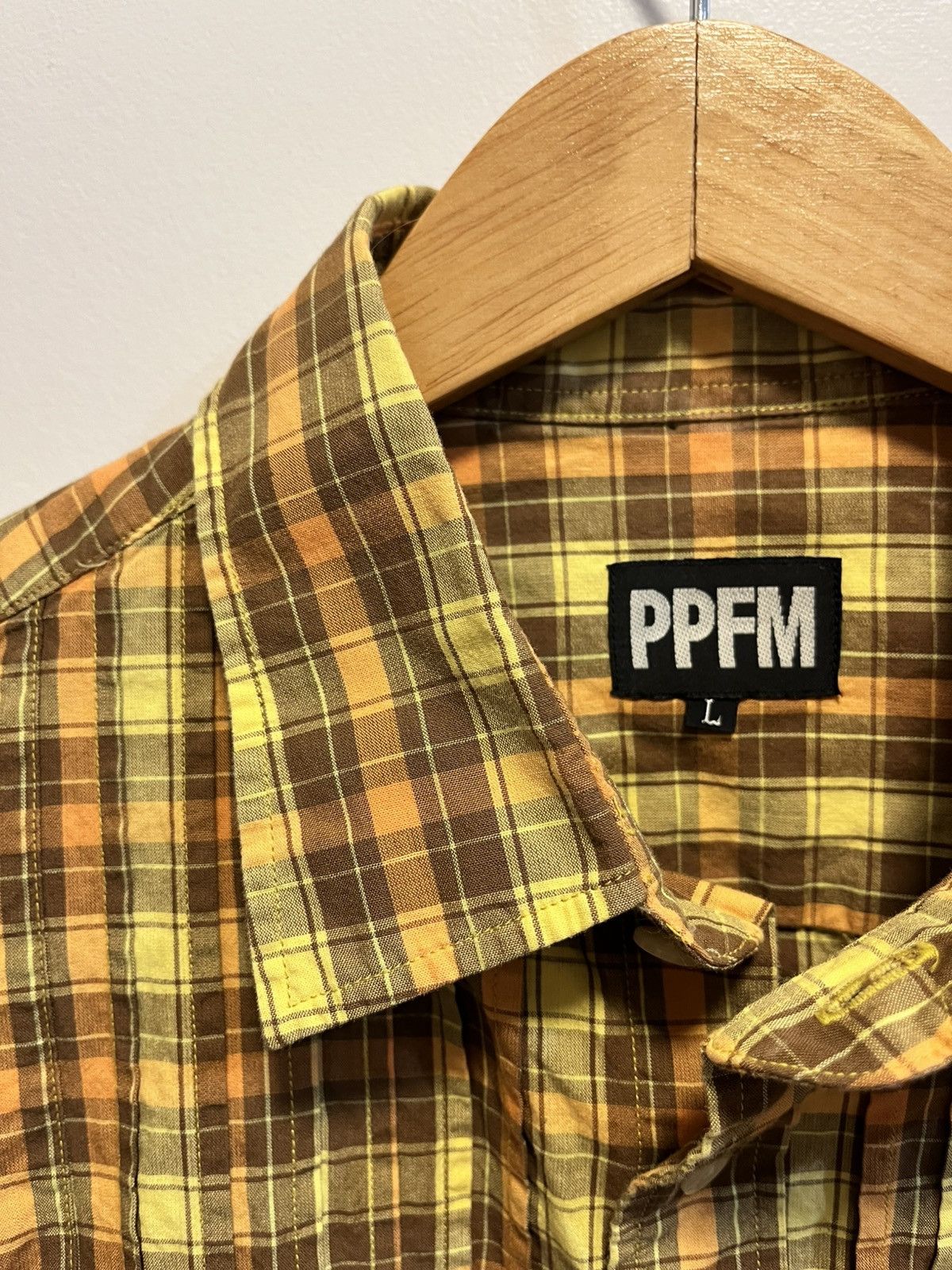 PPFM Plaid Casual Pleated Shirt Size US M / EU 48-50 / 2 - 6 Thumbnail