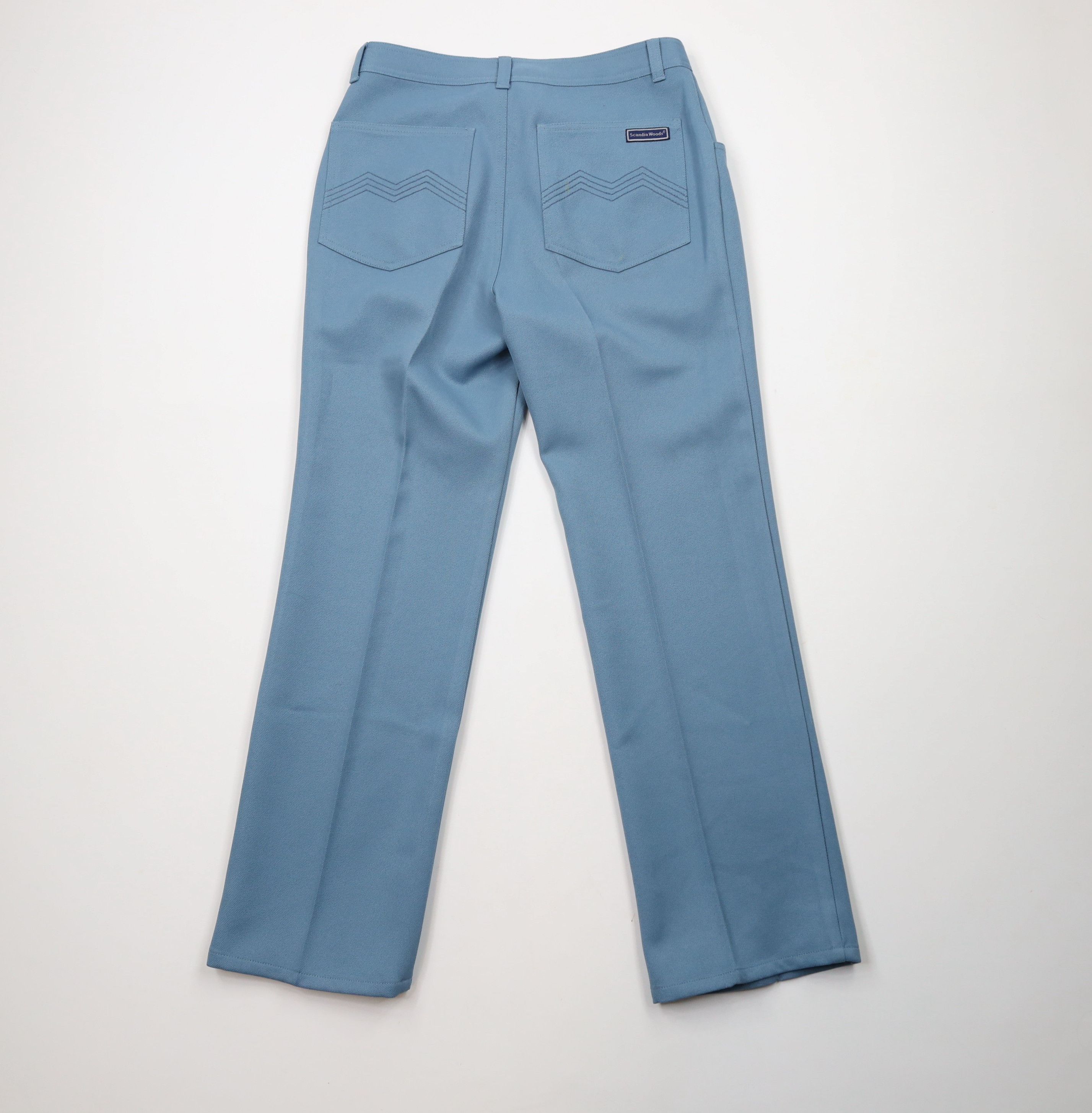 Vintage Vintage 90s Streetwear Knit Flared Chino Pants Blue Size US 32 / EU 48 - 8 Thumbnail