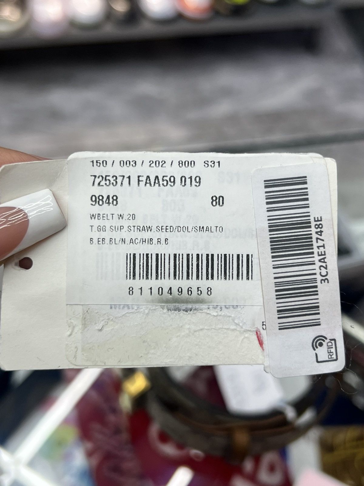 Gucci Gucci Strawberry Skinny Belt Size ONE SIZE - 8 Thumbnail