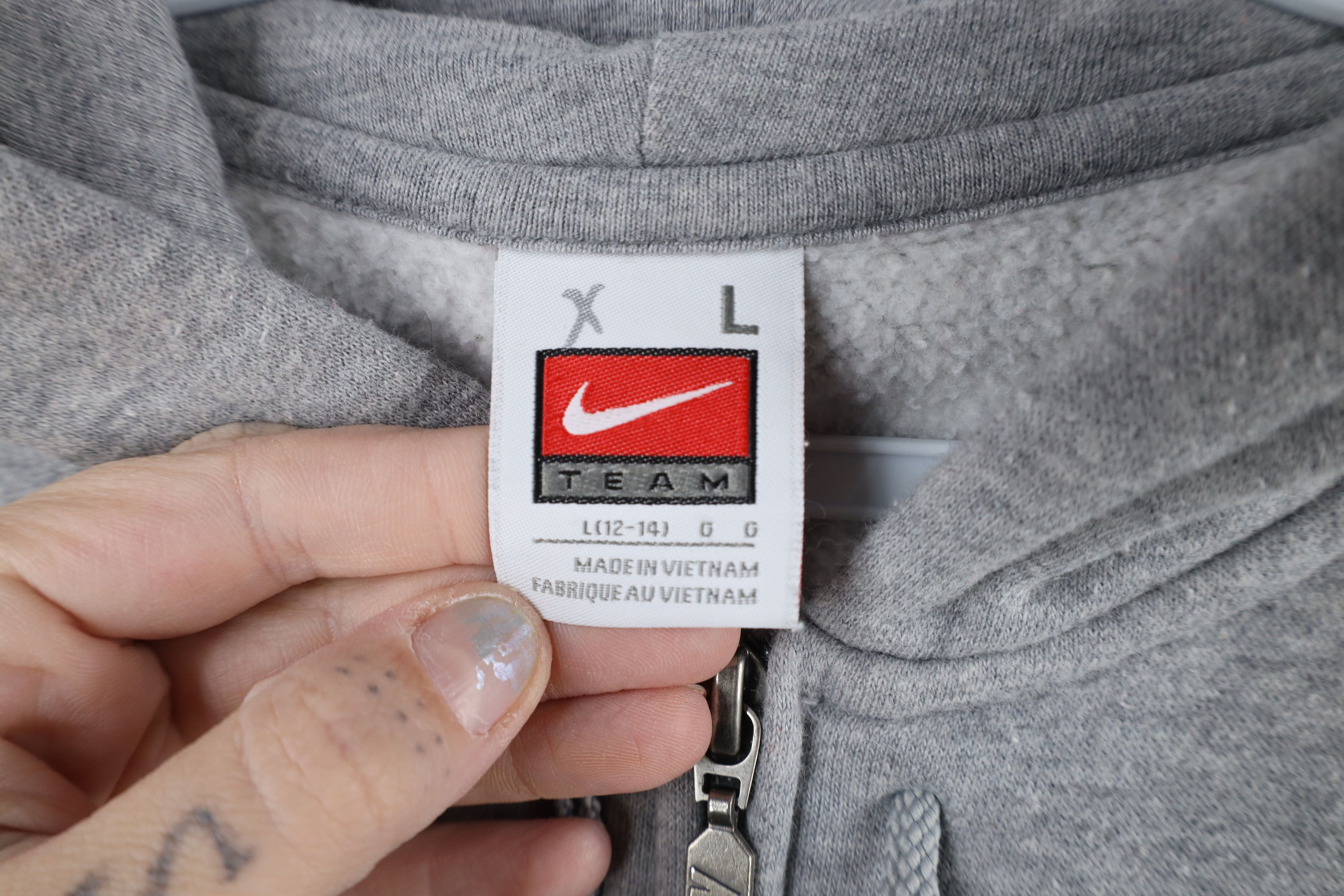 Nike × Vintage Vintage Nike Scott Mini Swoosh Ohio State University Hoodie Size L / US 10 / IT 46 - 9 Thumbnail