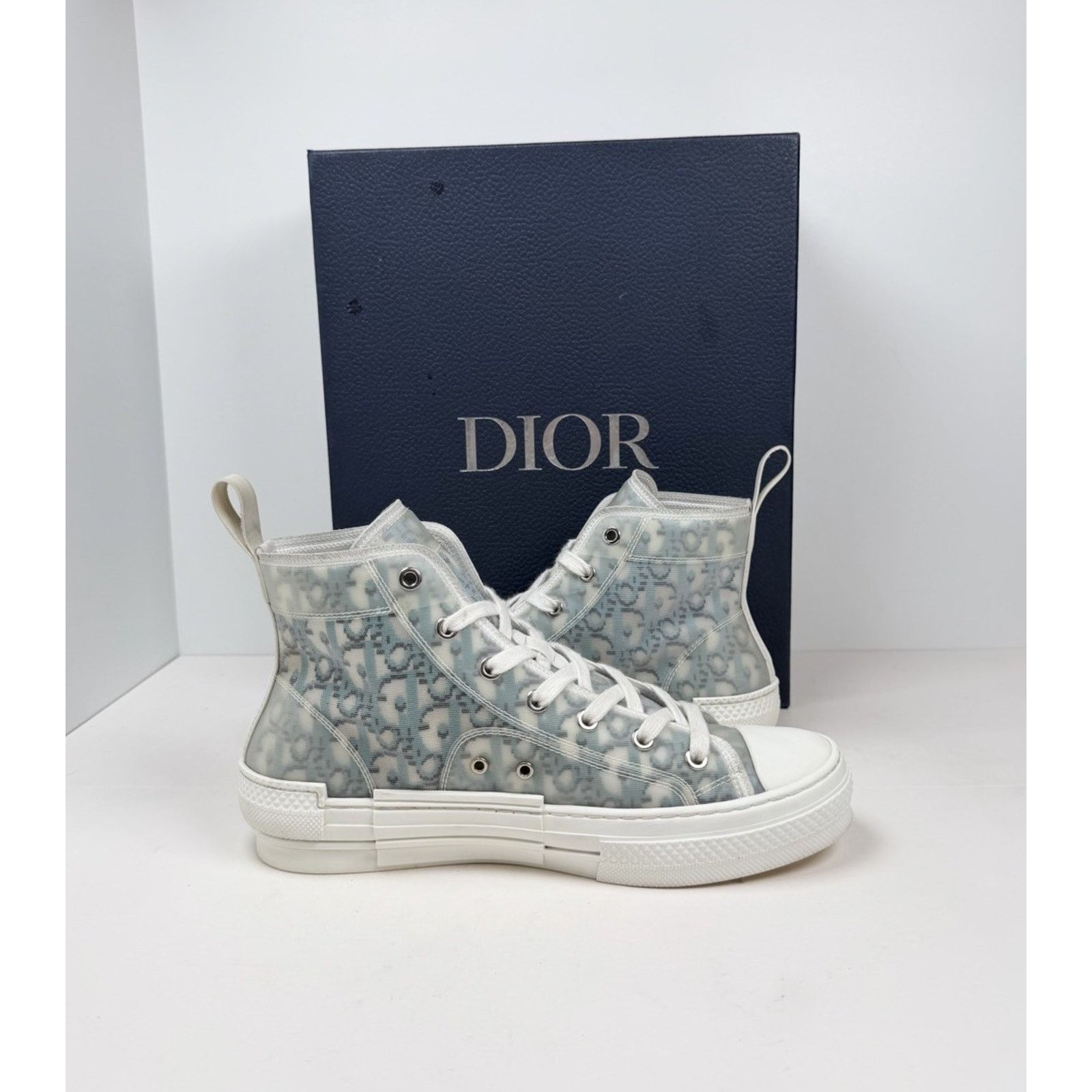 Dior Size 40EU/7US - Dior B23 High Dior White/Blue Size US 7 / EU 40 - 5 Thumbnail