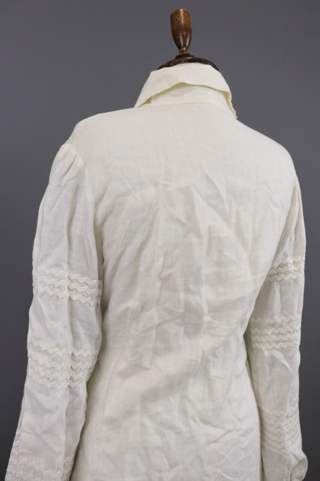 Designer Anne Fontaine Embroidered Top Blouse Tunic Shirt Sz 38 Size M / US 6-8 / IT 42-44 - 12 Thumbnail