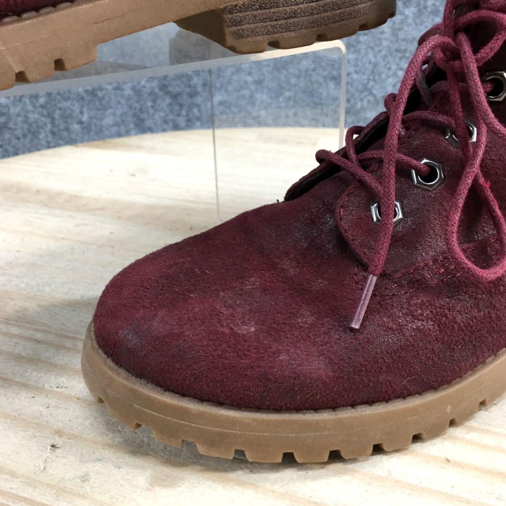 Vintage Cliffs by White Mountain Boots Womens 7 M Pascale Lace Up Ankle Bootie Red Size US 7 / IT 37 - 4 Thumbnail