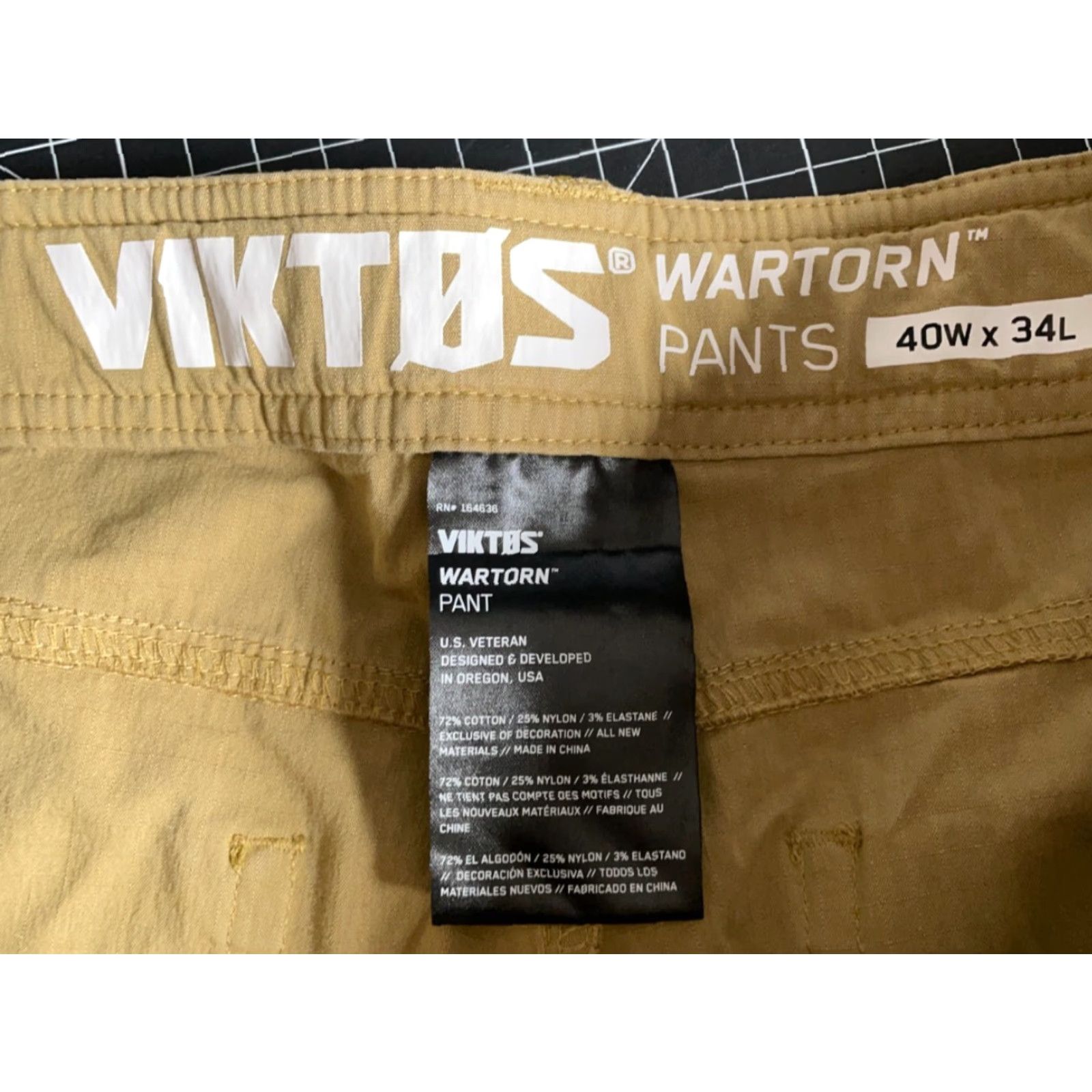 Vintage Viktos Wartorn Pants Mens 40 x 31 Chino Cotton Blend Light Brown Tactical Utility Pocketed Flat Front Regular Rise Mid Vintage No Size US 40 / EU 56 - 3 Thumbnail