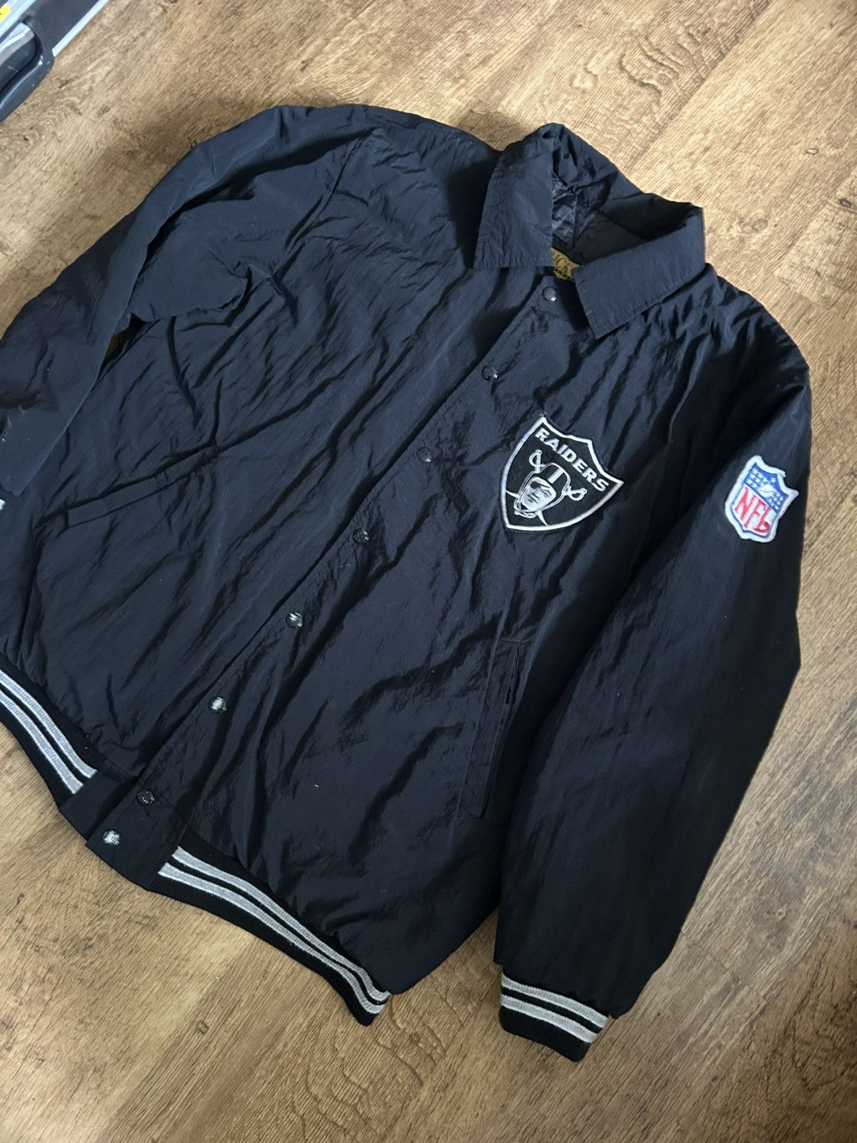 NFL Vintage Los Angeles Raiders NFL Coach Jacket Big Back Logo Size US L / EU 52-54 / 3 - 2 Thumbnail