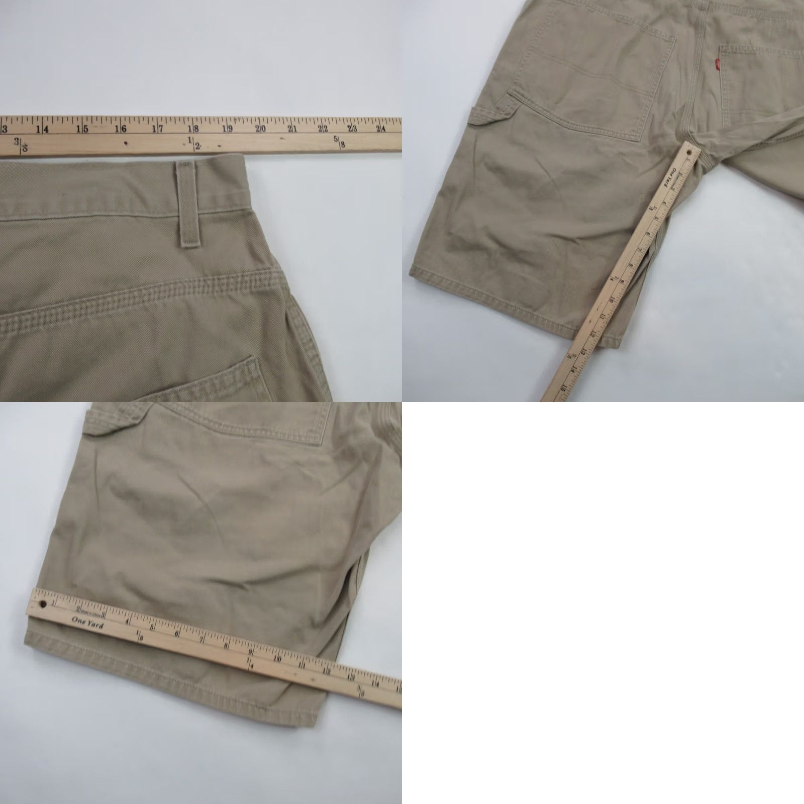 Levi's Levi's Shorts Mens 38 Cargo Pockets Hiking Button Outdoor Casual Camping Cargo Pocket Denim Beige 38 Mens Clothing Size US 38 / EU 54 - 8 Thumbnail