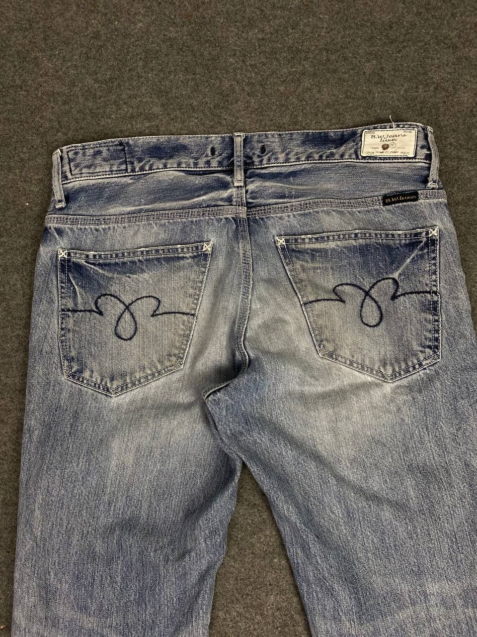 Japan Blue japanese blue way lightwash distressed denim nice design Size US 34 / EU 50 - 3 Thumbnail
