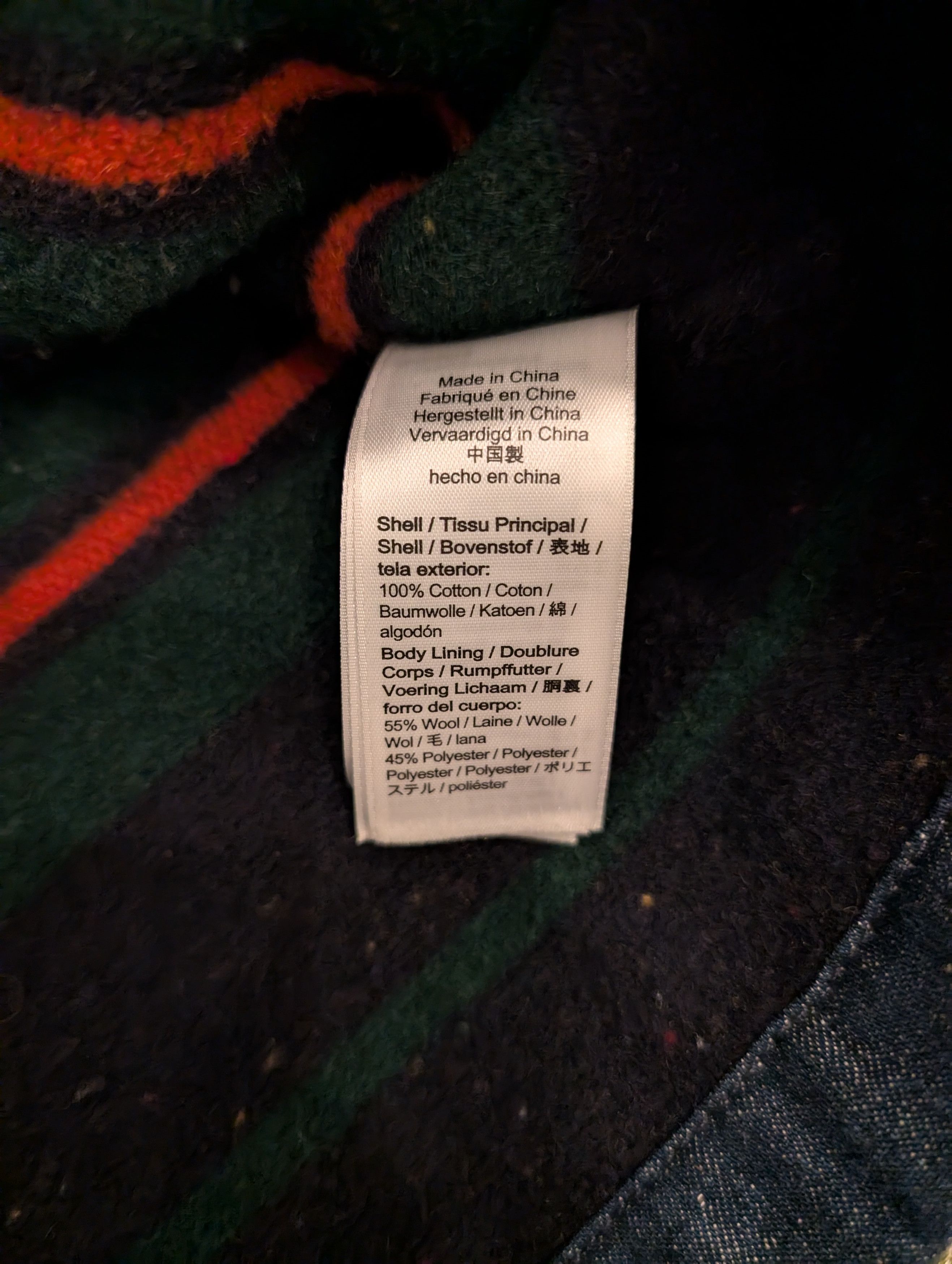 Wallace & Barnes Wallace & Barnes Wool Blanket Lined Denim Chore Coat Size US L / EU 52-54 / 3 - 4 Thumbnail
