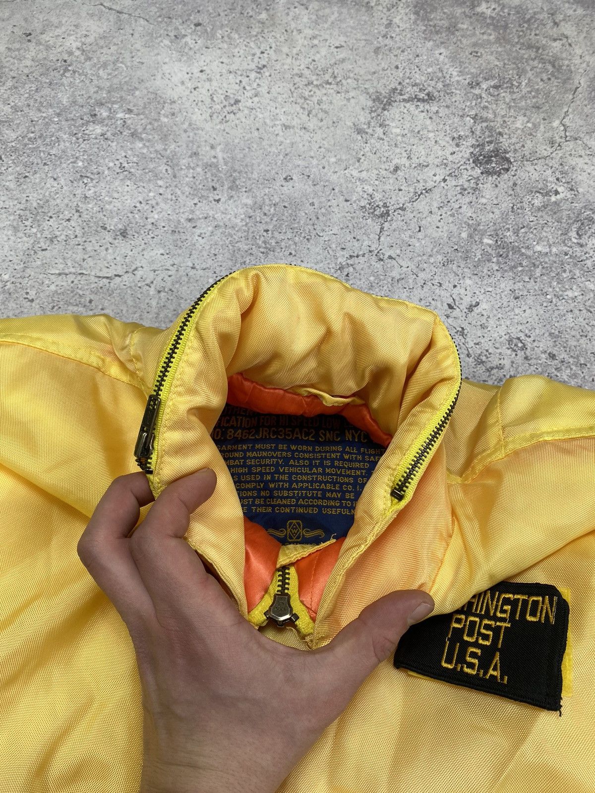 Alpha Industries 🇺🇸 Vintage Bomber Flight Jacket Washington Post USA Size US M / EU 48-50 / 2 - 14 Thumbnail