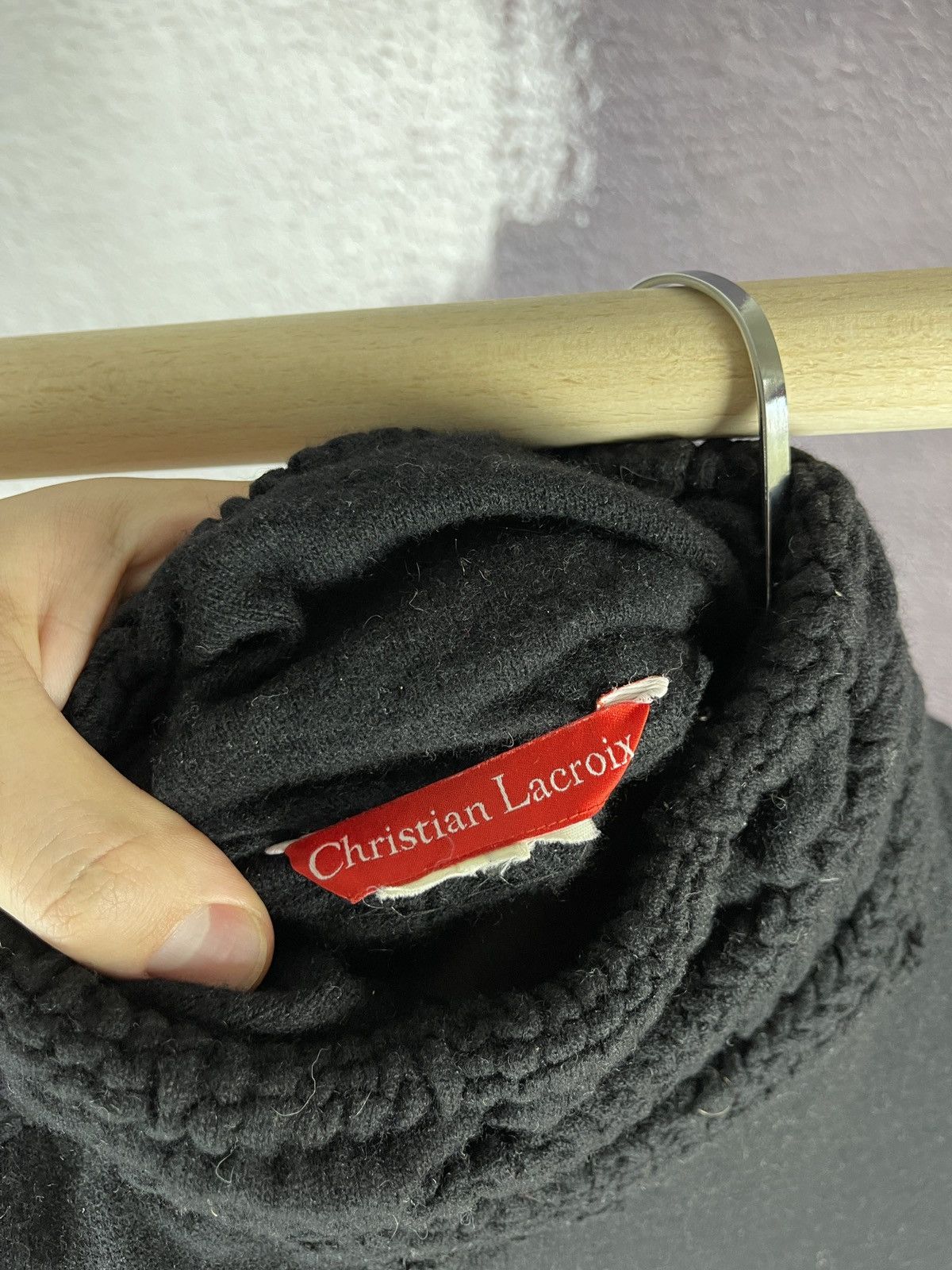 Christian Lacroix Christian Lacroix wool fitted black classic midi dress Size S / US 4 / IT 40 - 11 Thumbnail