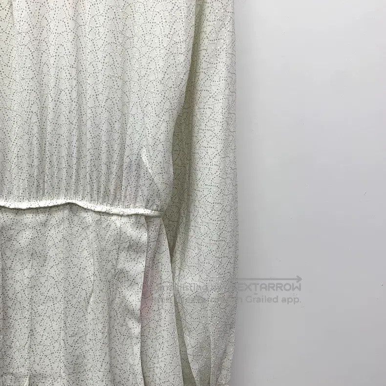 Fendi Fendi Off-white floral patterned silk lapel long-sleeve ir Size XXS / US 00 / IT 34 - 4 Thumbnail