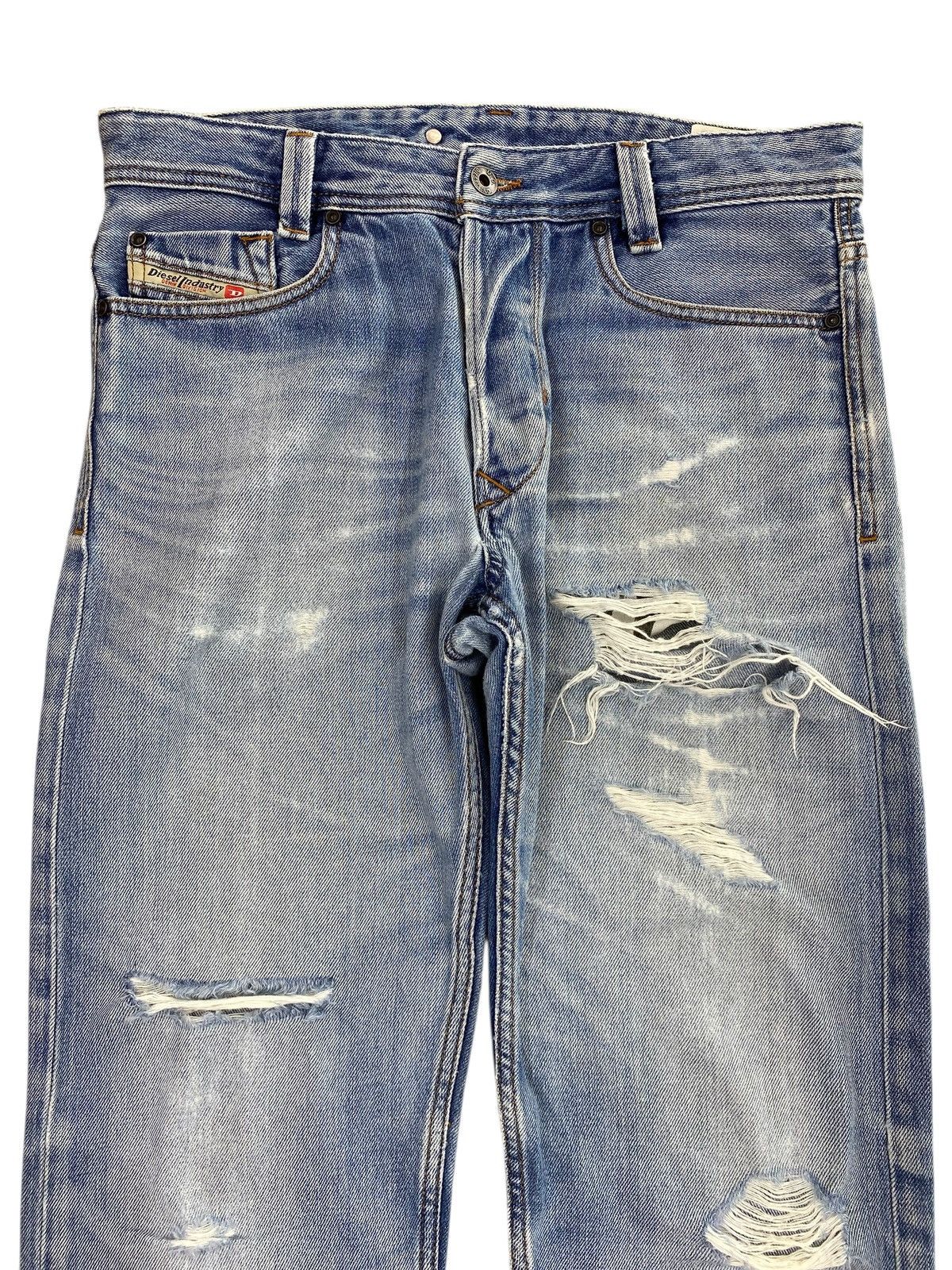Diesel Diesel Industry Brand Faded Blue Wash Distress Style Jeans Size US 32 / EU 48 - 2 Thumbnail