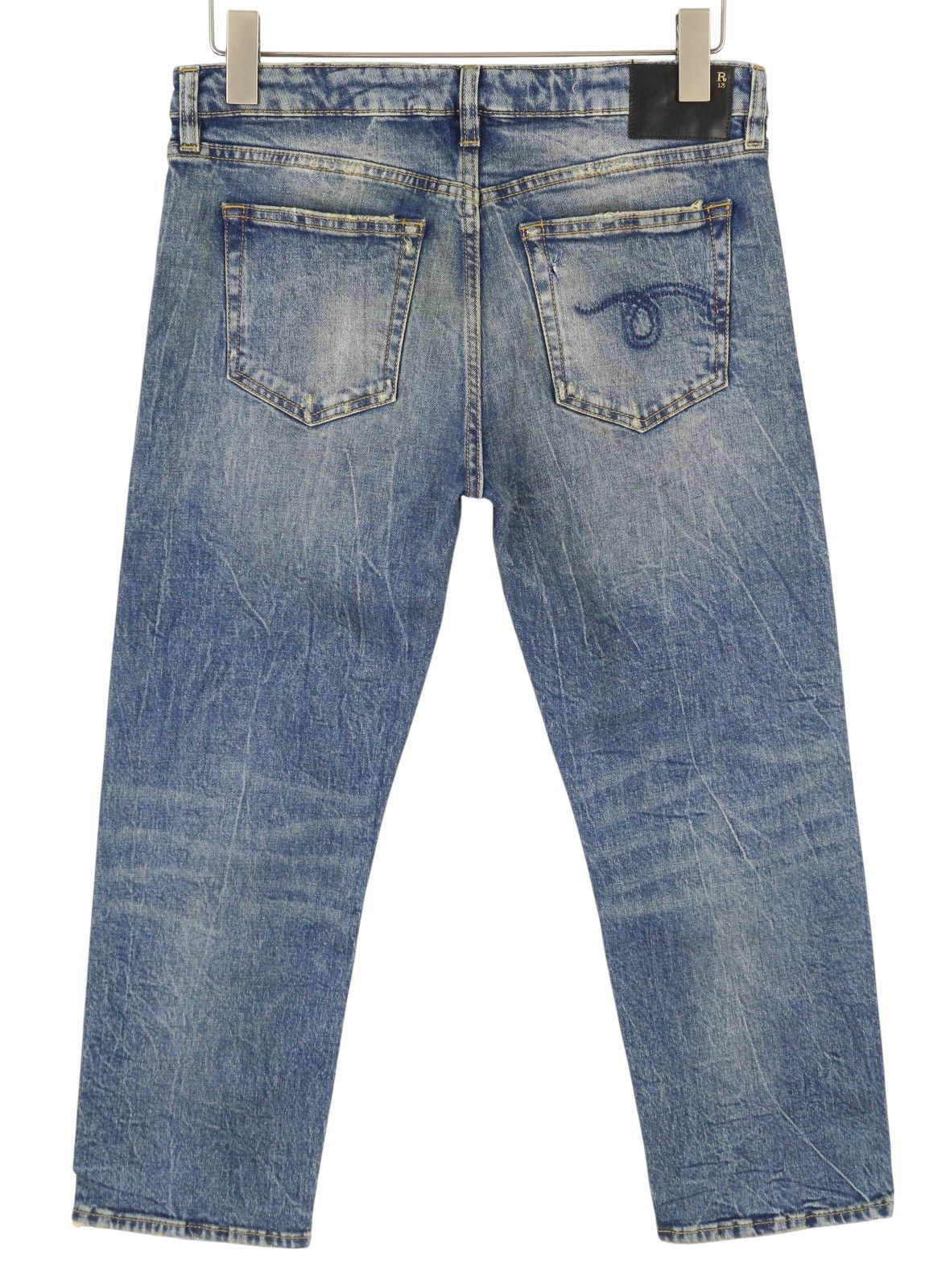 R13 BOY STRAIGHT 29 Kelly Faded Blue RRP699 87177 Size 29" - 4 Thumbnail