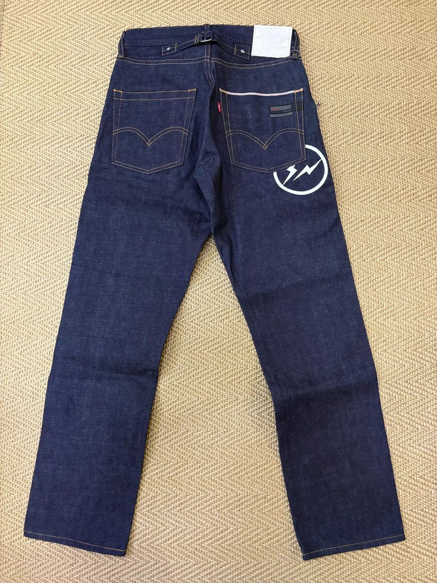 Levi's LEVIS FENOM Turquoise Semi-Shine HW Raw Denim Jeans W30L31 Size US 30 / EU 46 - 3 Thumbnail