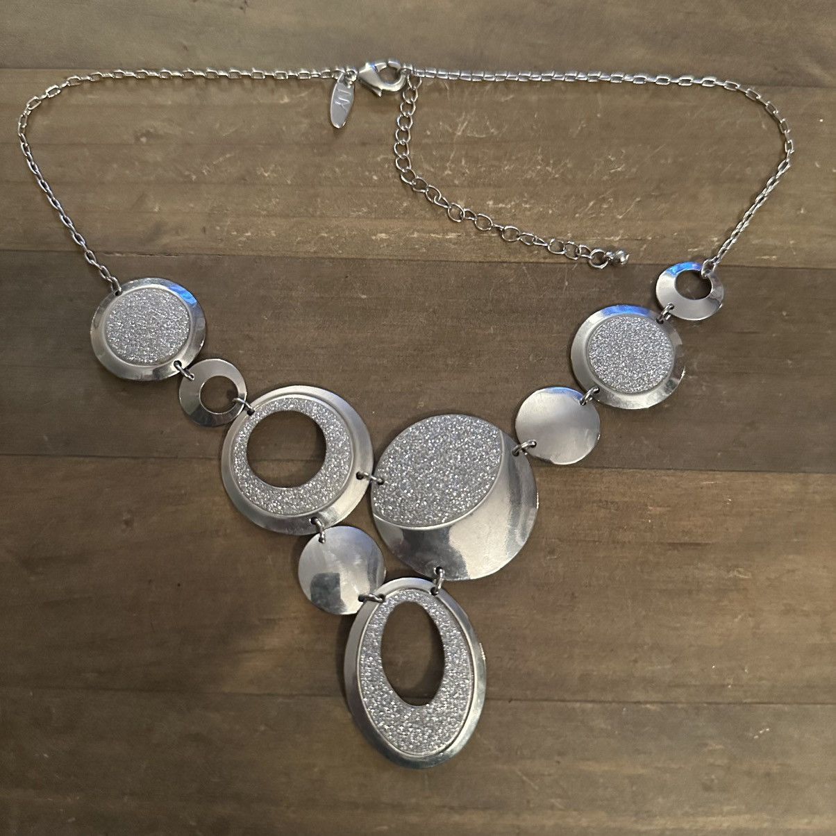 Other NY Collection silver tone glitter accent statement necklace Size ONE SIZE - 2 Thumbnail