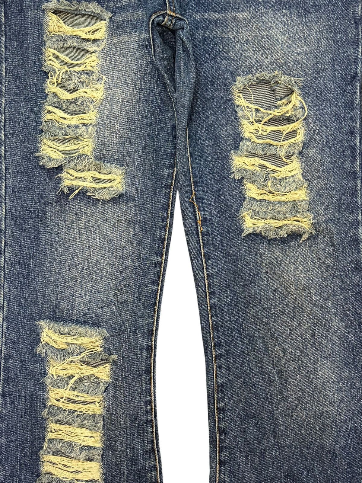 Hysteric Glamour Vintage Japanese Brand Ripped Distress Flare Jeans Size 29" - 3 Thumbnail