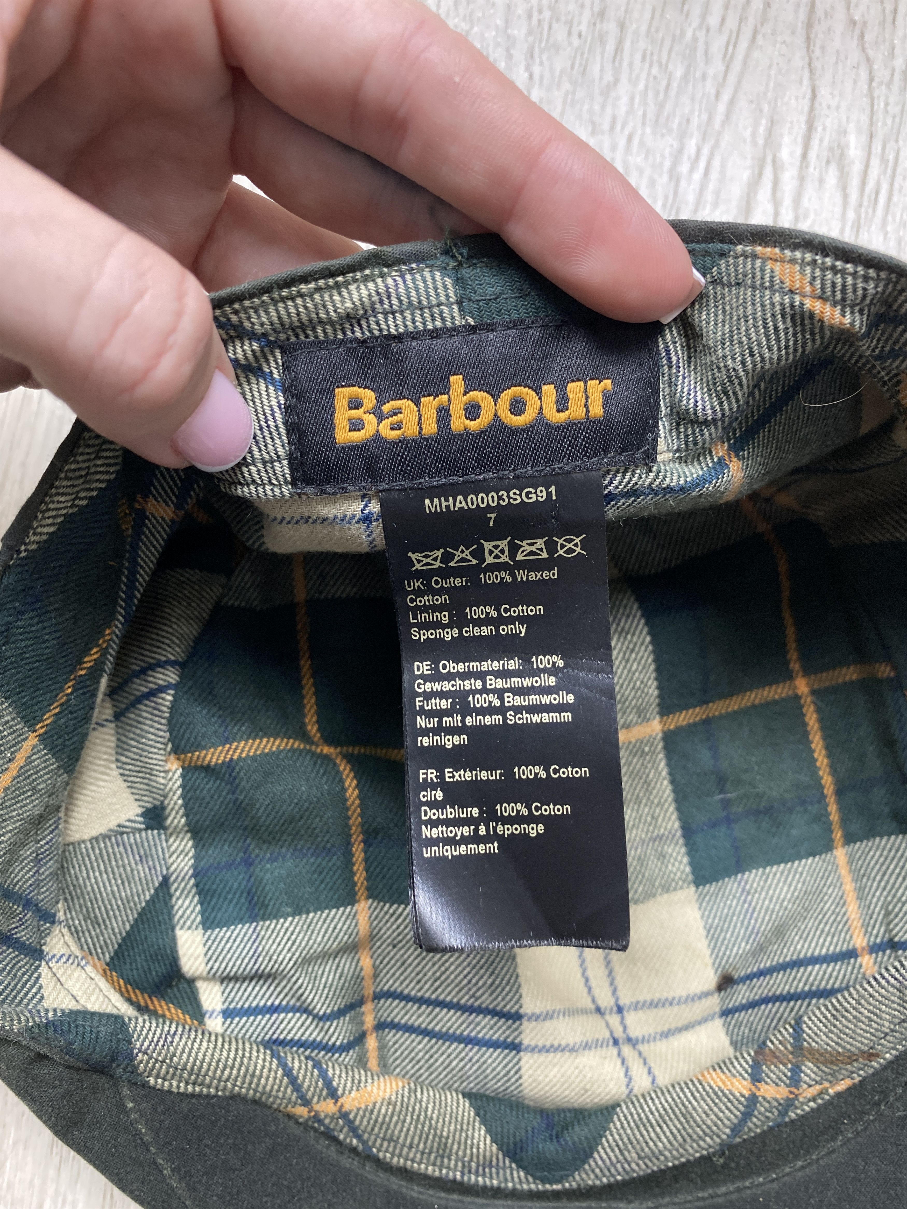 Barbour Barbour Vintage Mens Wax Hat Cap Size ONE SIZE - 7 Thumbnail