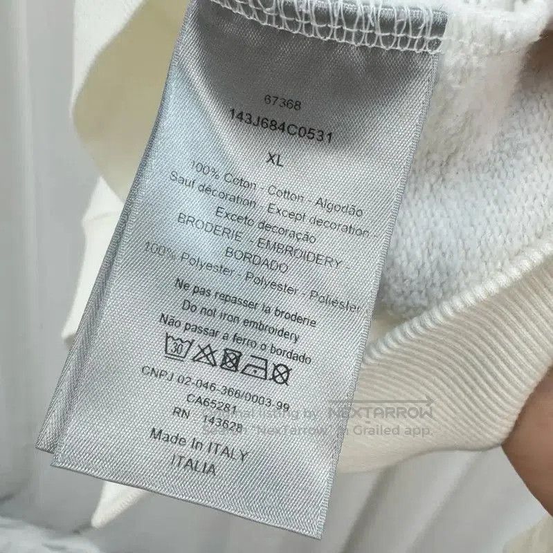 Dior Dior Men's Long Sleeve White Sweatshirt . Size US XL / EU 56 / 4 - 8 Thumbnail