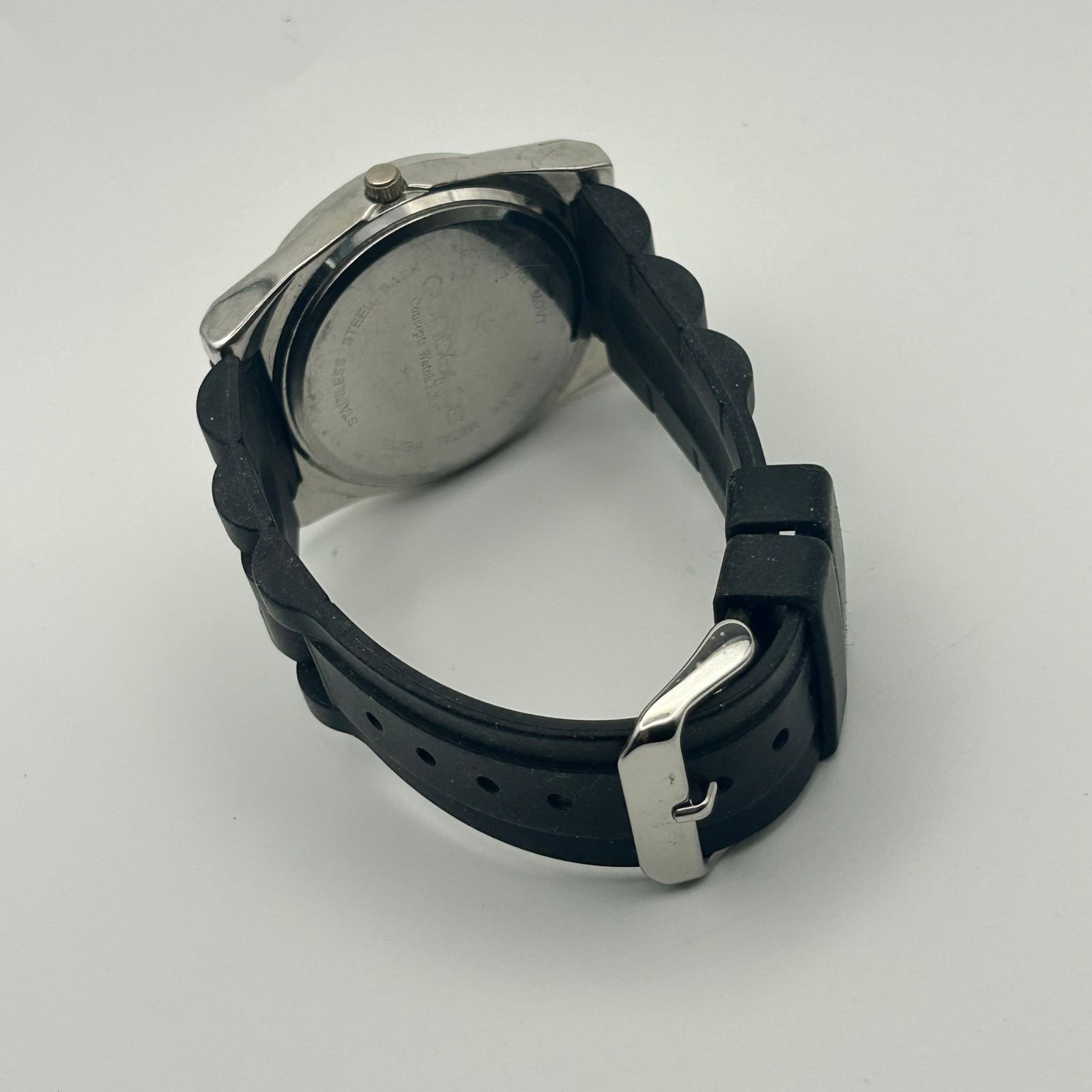 Other Concepts Breast Cancer Awareness Ribbon Watch Black Band Size ONE SIZE - 5 Thumbnail