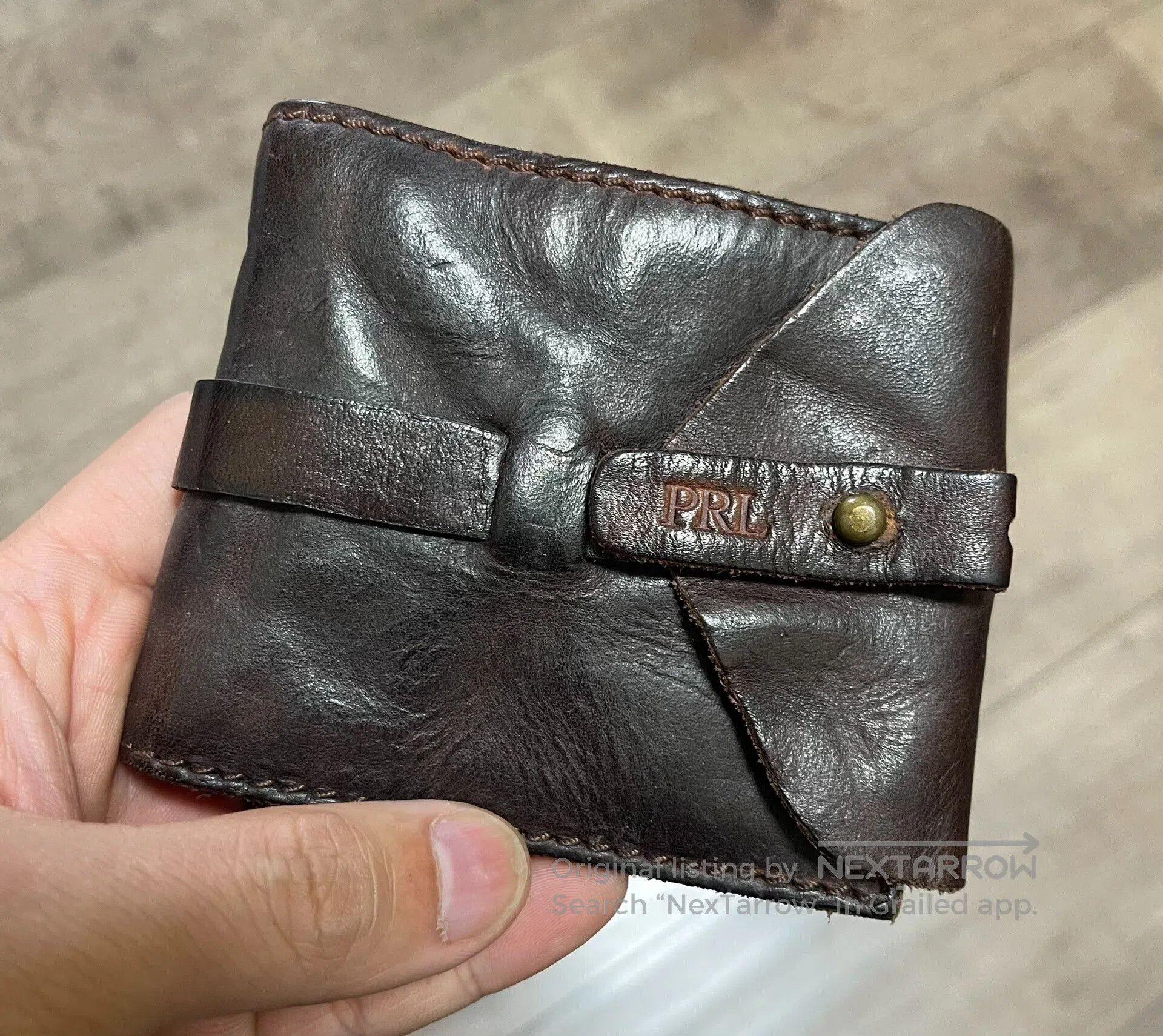 RRL Ralph Lauren Ralph Lauren RRL Distressed Wine Red Wallet. Size ONE SIZE - 1 Thumbnail