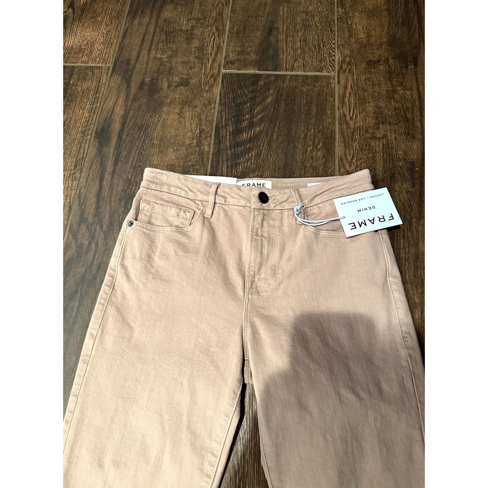 Frame FRAME Denim Jeans Le Crop Mini Boot Raw Edge Mid Rise Size 26 Dusty Rose Pink Womens Size 26" / US 2 / IT 38 - 4 Thumbnail