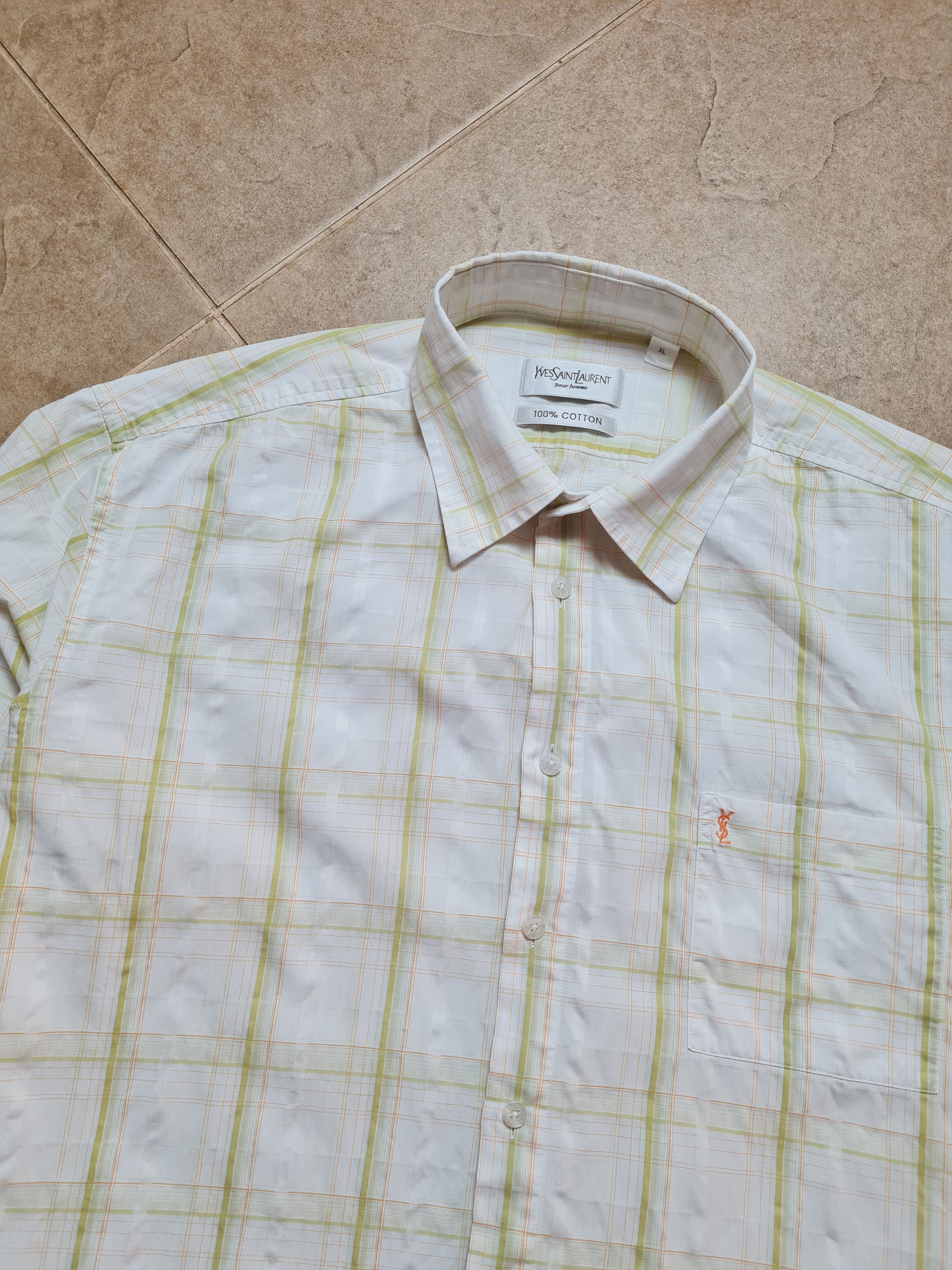 Yves Saint Laurent 90s Yves Saint Laurent YSL Shirt Rare Retro Hype Cheimse Size US XL / EU 56 / 4 - 4 Thumbnail