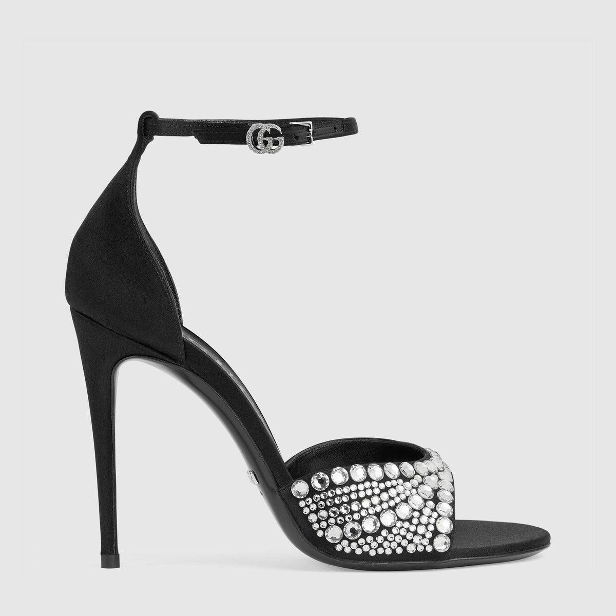 Gucci o1s1wg110425 Women's High Heel Sandals With Crystals Black Size US 6 / IT 36 - 1 Thumbnail