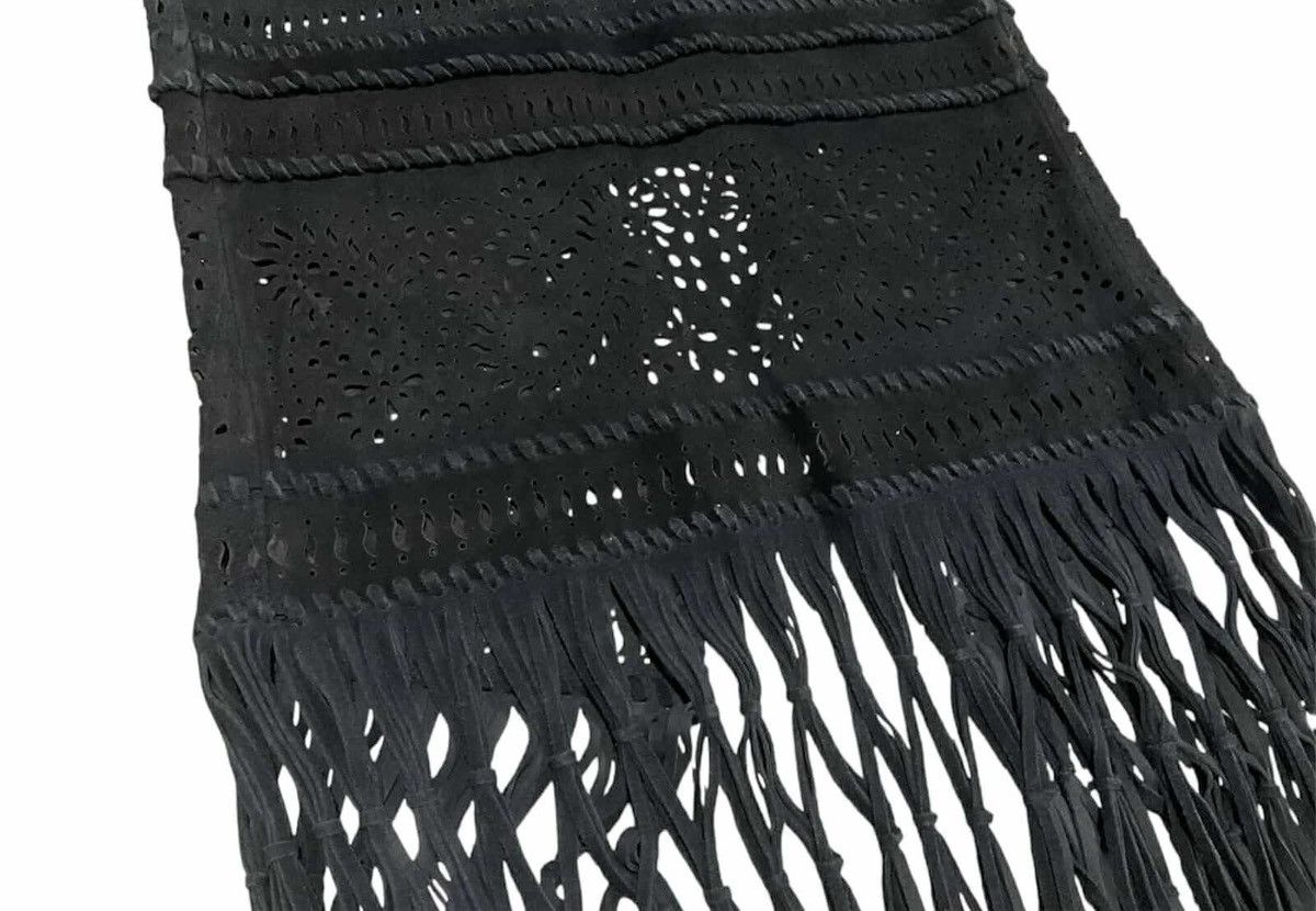 14th Addiction × Japanese Brand × Yasuyuki Ishii 🔥Rare Archived G.O.A Cowhide Leather Frayed Vest Perforated Size US M / EU 48-50 / 2 - 18 Thumbnail