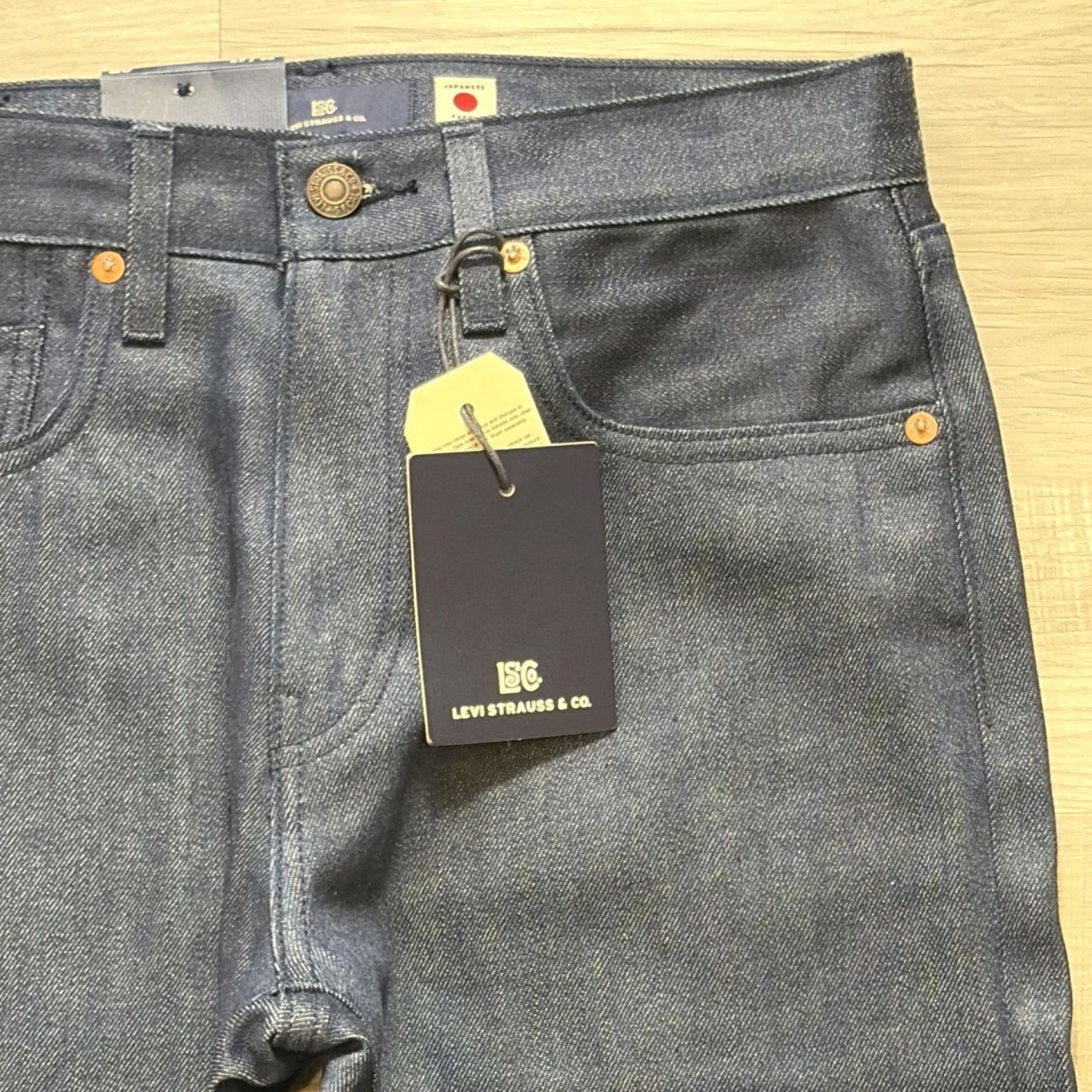 Levi's VINTAGE Levi's 505 Regular Japanese Selvedge Denim Jeans Men 29 x 32 Blue Straight NWT Rare Size US 29 - 4 Thumbnail