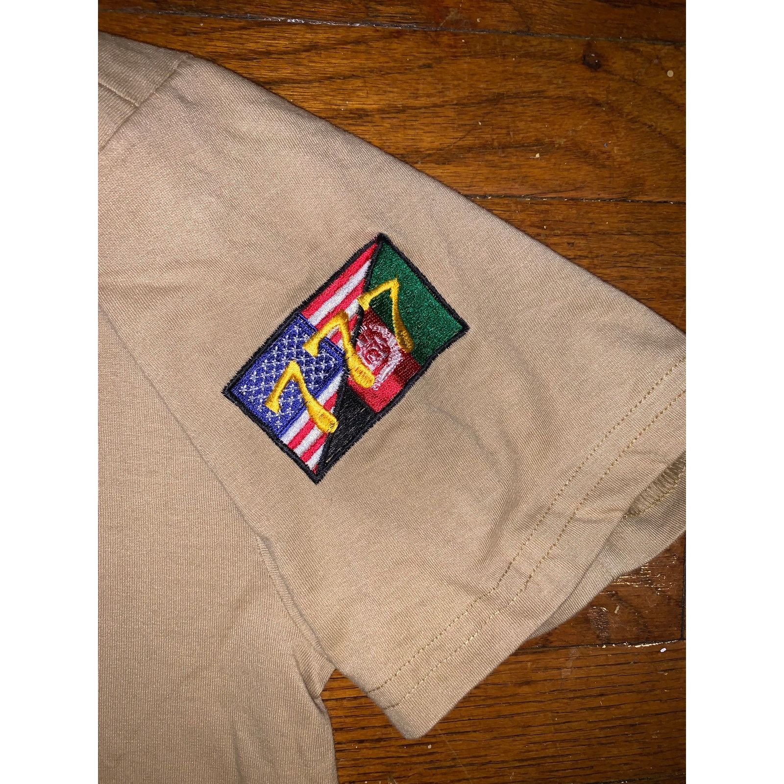 Vintage 777 Special Mission Wing T Shirt XL Tan Afghan US Military Size US XL / EU 56 / 4 - 4 Thumbnail