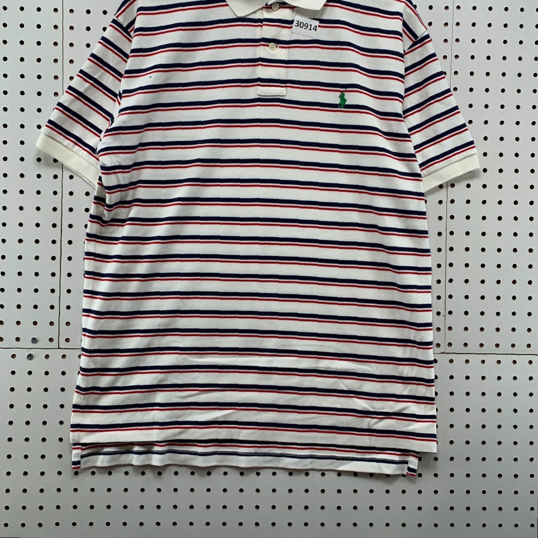 Ralph Lauren VINTAGE Polo Ralph Lauren Shirt Mens Large White Blue Red Striped Casual 24X30 Size US L / EU 52-54 / 3 - 6 Thumbnail