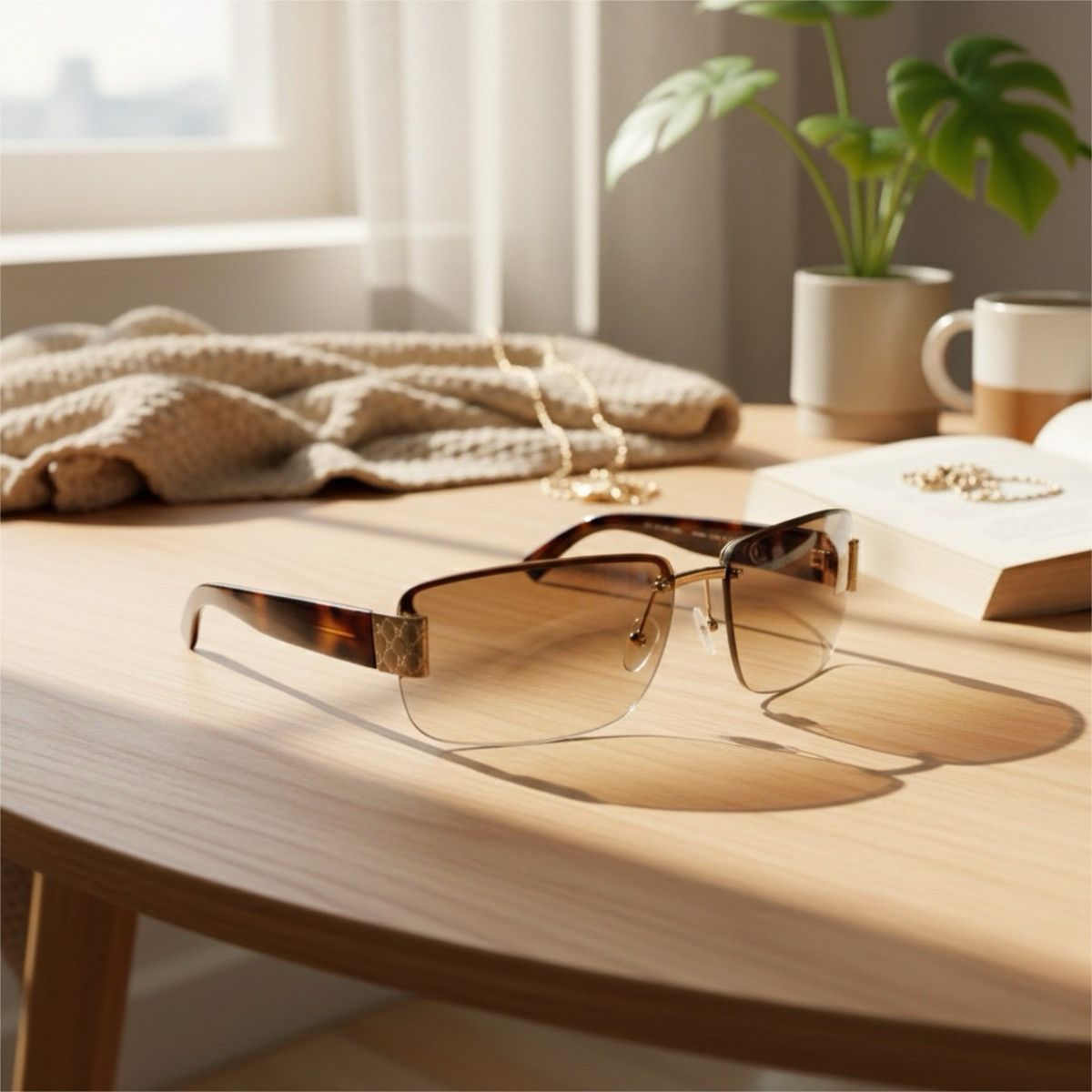 Gucci Vintage Brown Gucci Sunglasses Size ONE SIZE - 2 Thumbnail