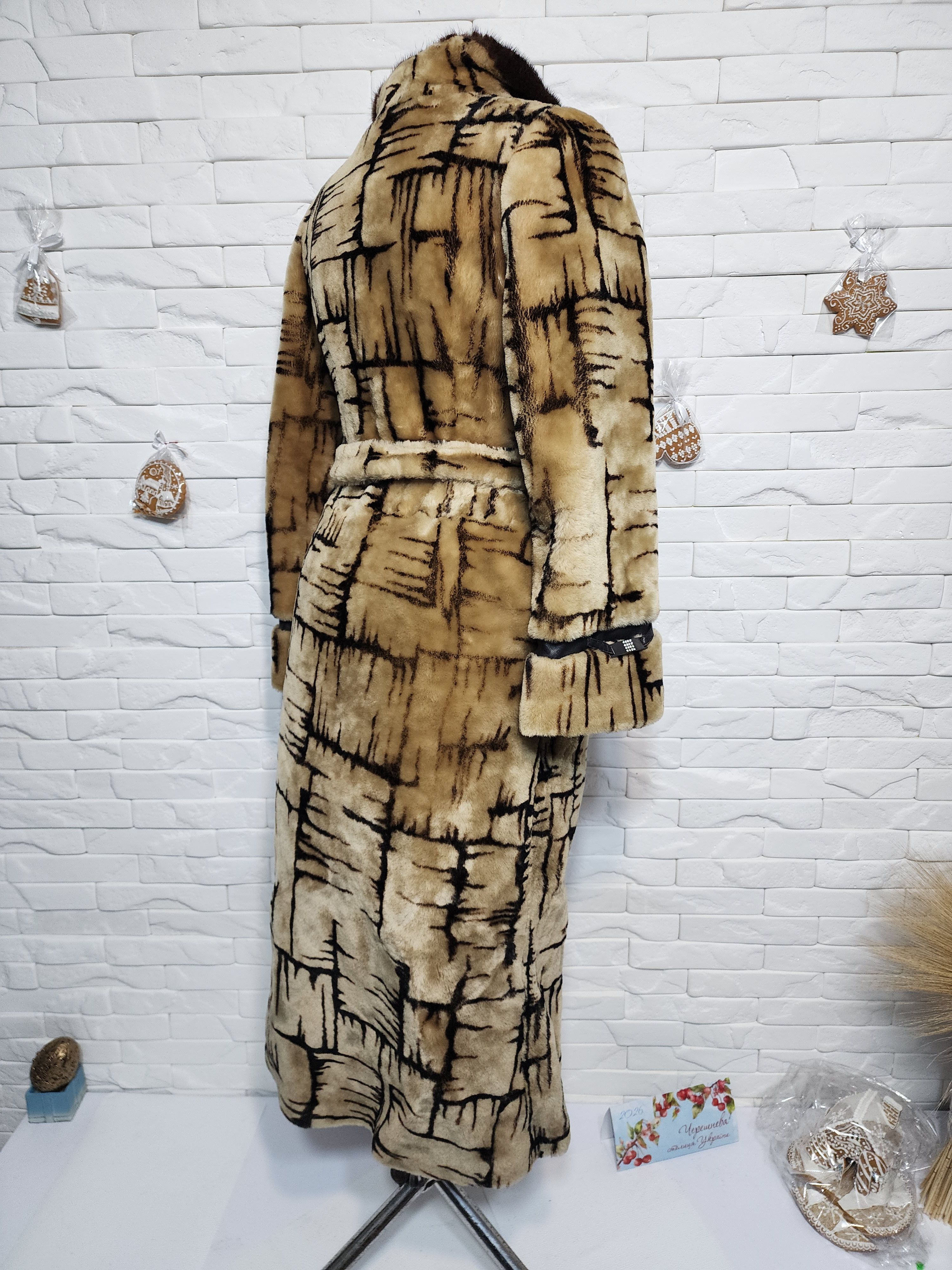 Furla Brown Sheepskin Coat: Women's Fur Belted Winter Coat Size S / US 4 / IT 40 - 5 Thumbnail
